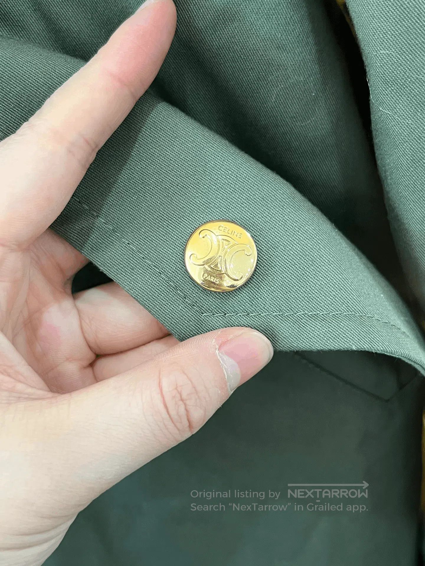 Celine Celine Army Green Parka Coat. Size S / US 4 / IT 40 - 3 Thumbnail