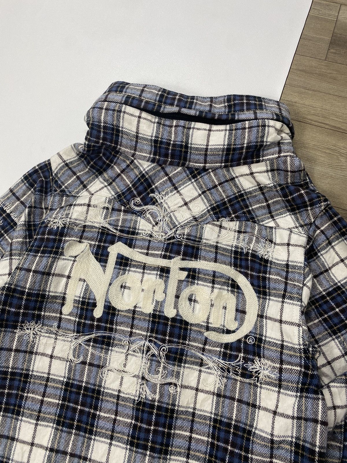 Norton Norton Flanel With Hooded Shirt Size US S / EU 44-46 / 1 - 2 Thumbnail