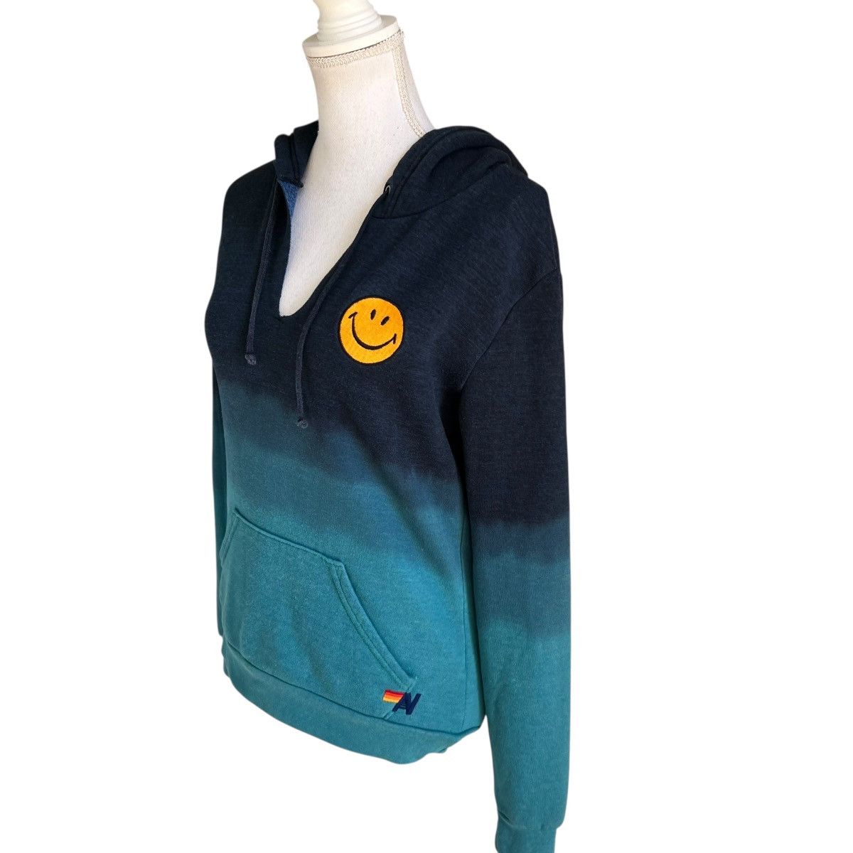 Aviator Nation Aviator Nation Teal Ombre V Neck Hoodie Size S Size S / US 4 / IT 40 - 7 Thumbnail