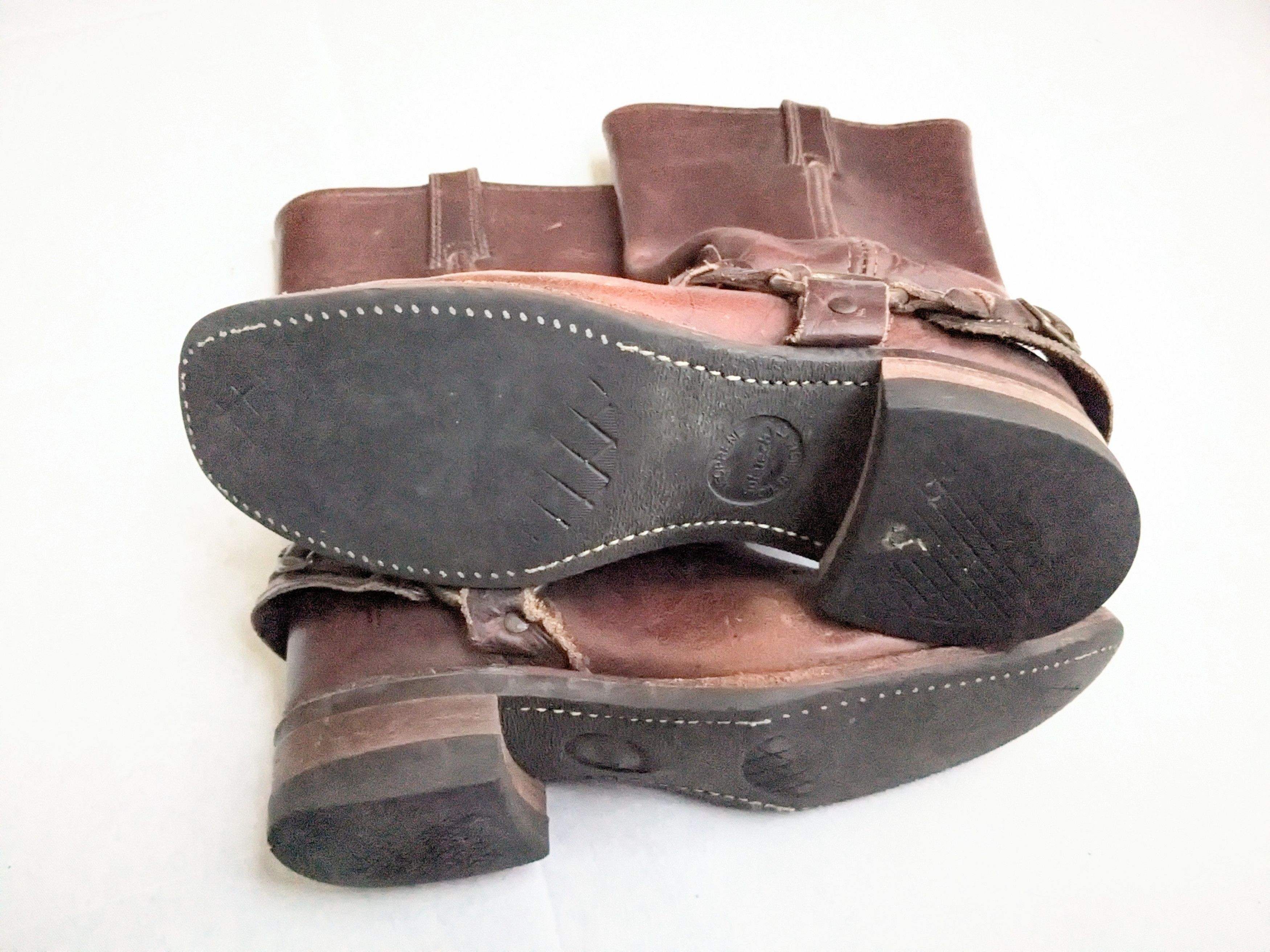 Frye Frye Harness Brown Leather 7.5 M Leather Buckle Punk Size US 7.5 / EU 40-41 - 16 Thumbnail