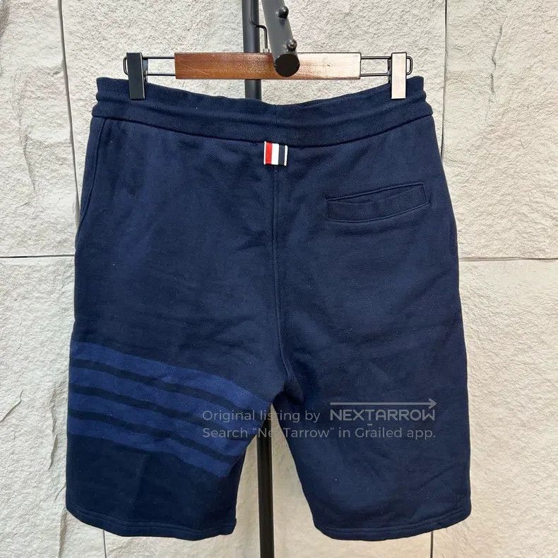 Thom Browne Thom Browne size 1 Dark Blue Classic Striped Cotton Shorts Size US 30 / EU 46 - 2 Thumbnail
