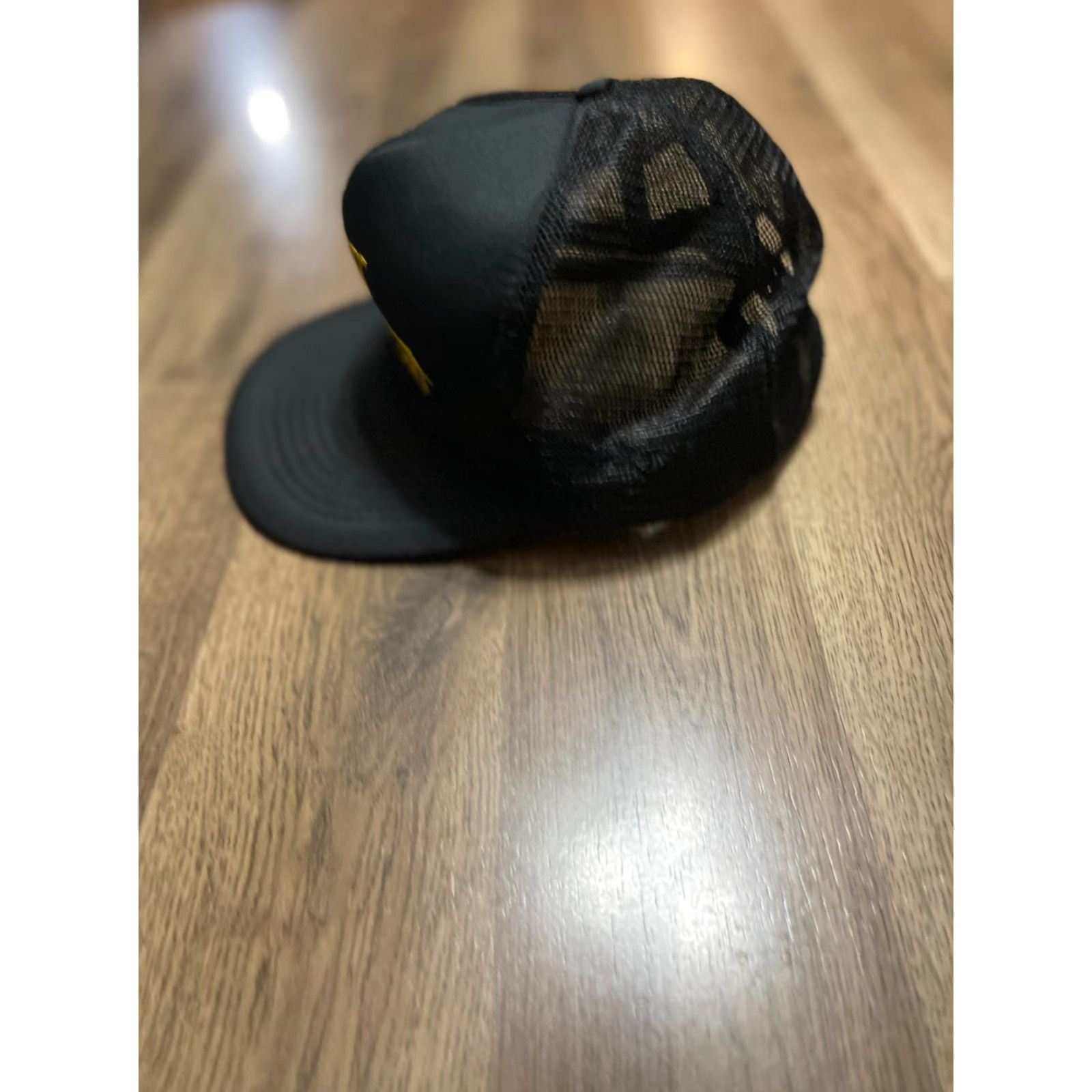 Vintage VINTAGE Flat Bill Trucker Hat Black Orange "Bet Mines Longer Than Yours" One Size Hat Size ONE SIZE - 2 Thumbnail