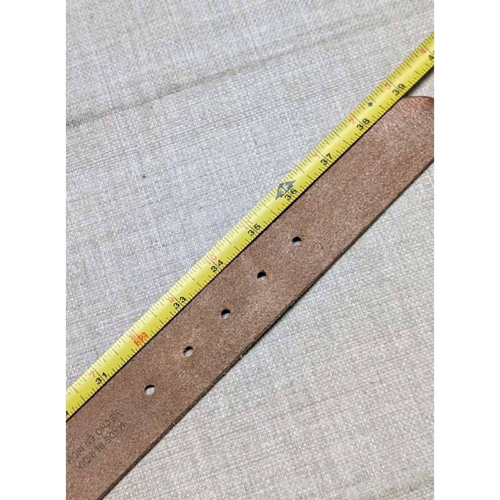 Vintage VINTAGE Arizona Western Belt Belt 32 Brown Southwestern Cowhide Leather Unisex Adults Y2K Cowboy 1990s Geometric Full Grain Leather Belt Size 32 - 4 Thumbnail