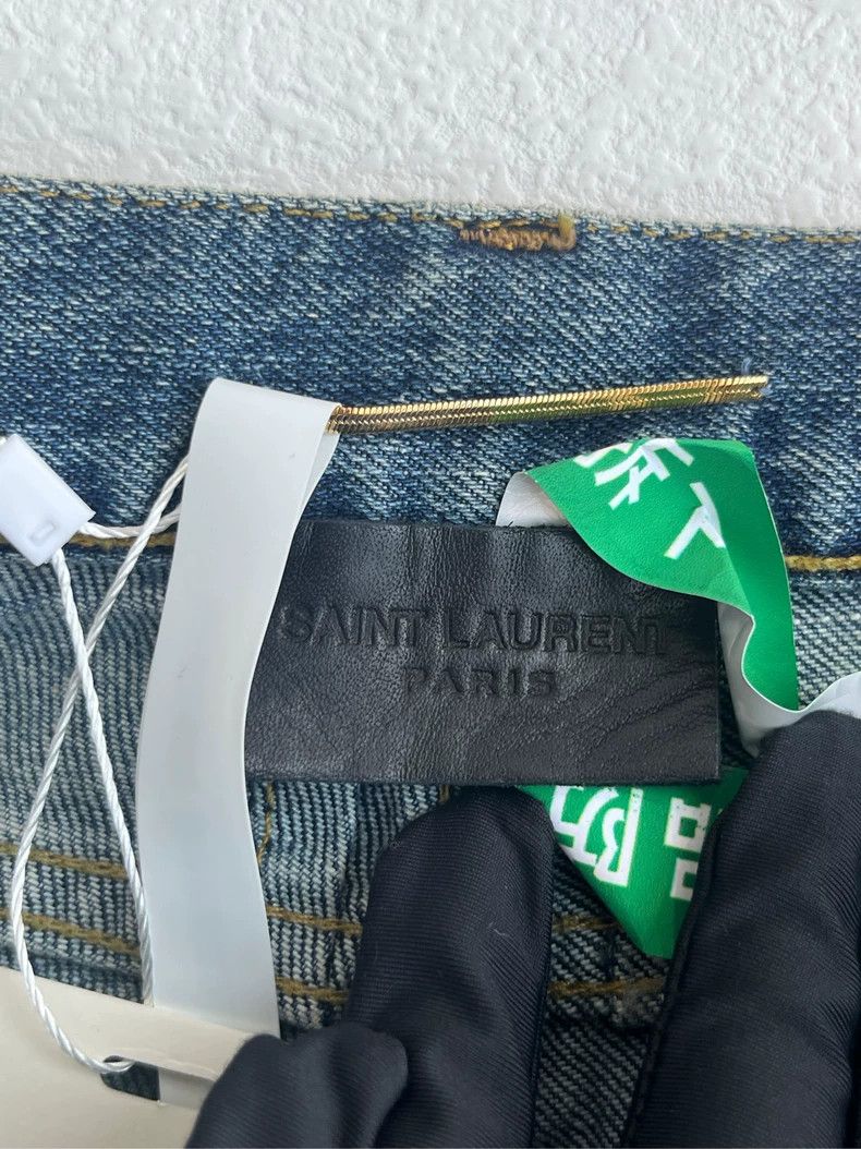 Yves Saint Laurent Saint Laurent Blue wash fade straight tub jeans 2502-Nextar Size US 27 - 3 Thumbnail