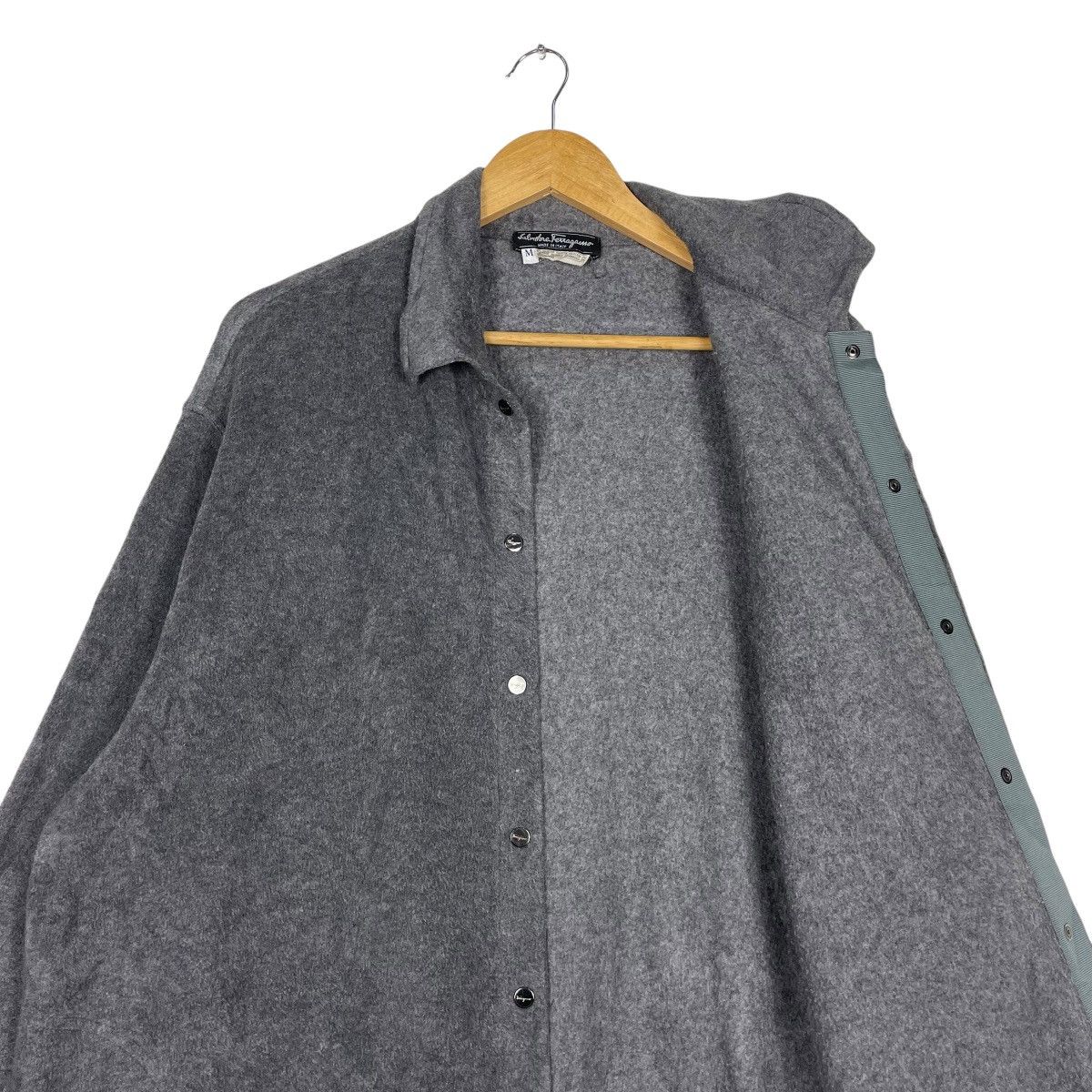 Designer × Salvatore Ferragamo 💥SALVATORE FERRAGAMO BUTTON LONG WOOL JACKET Size US M / EU 48-50 / 2 - 10 Thumbnail