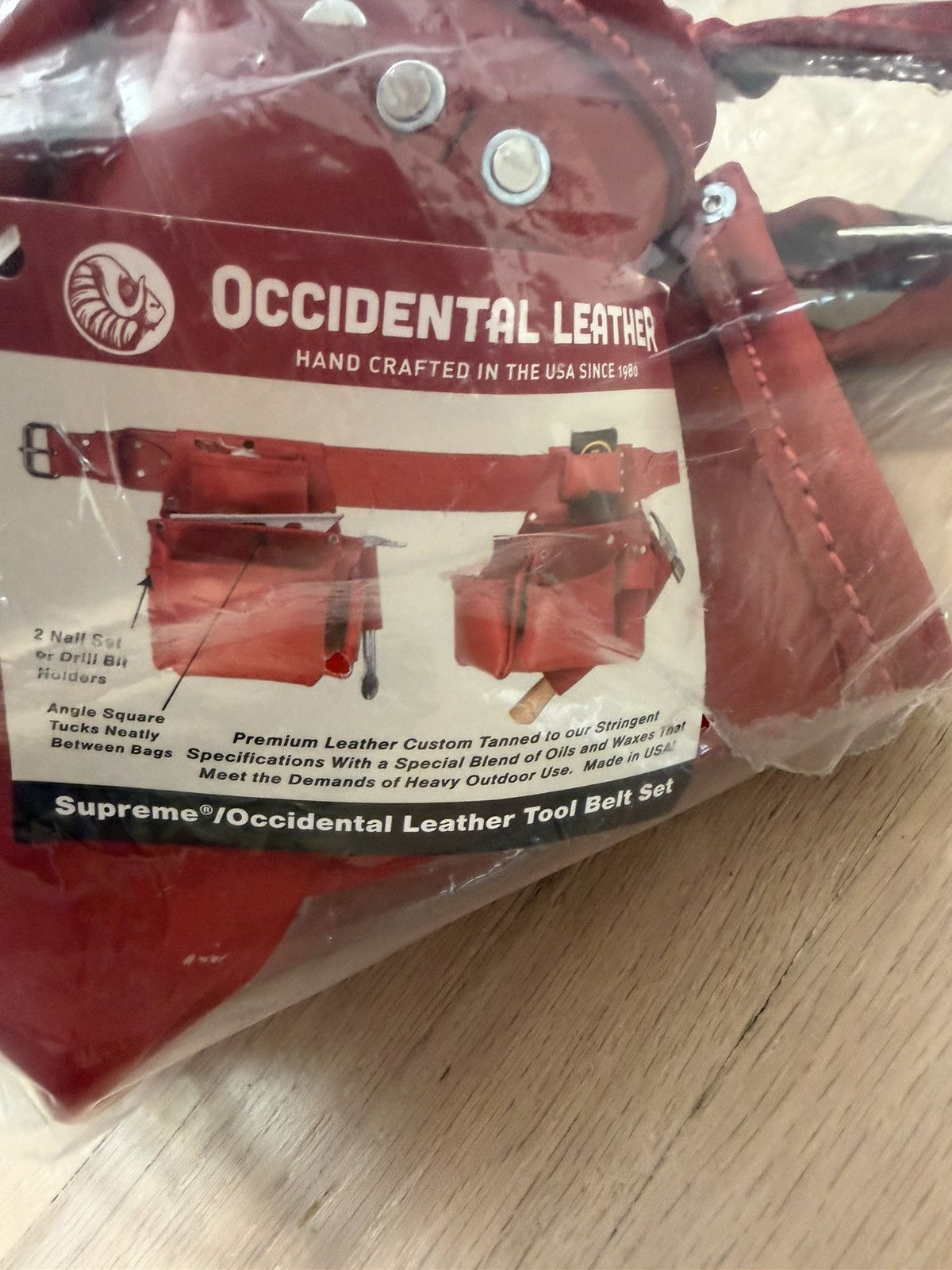 Supreme Occidental Leather Tool Belt Red