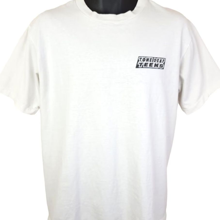 Vintage VINTAGE Tone Deaf Teens T Shirt Mens Size Medium 90s Hawaii Band Made In USA Mens White Cotton Short Sleeve Crew Neck Softee Regular Size US M / EU 48-50 / 2 - 2 Thumbnail