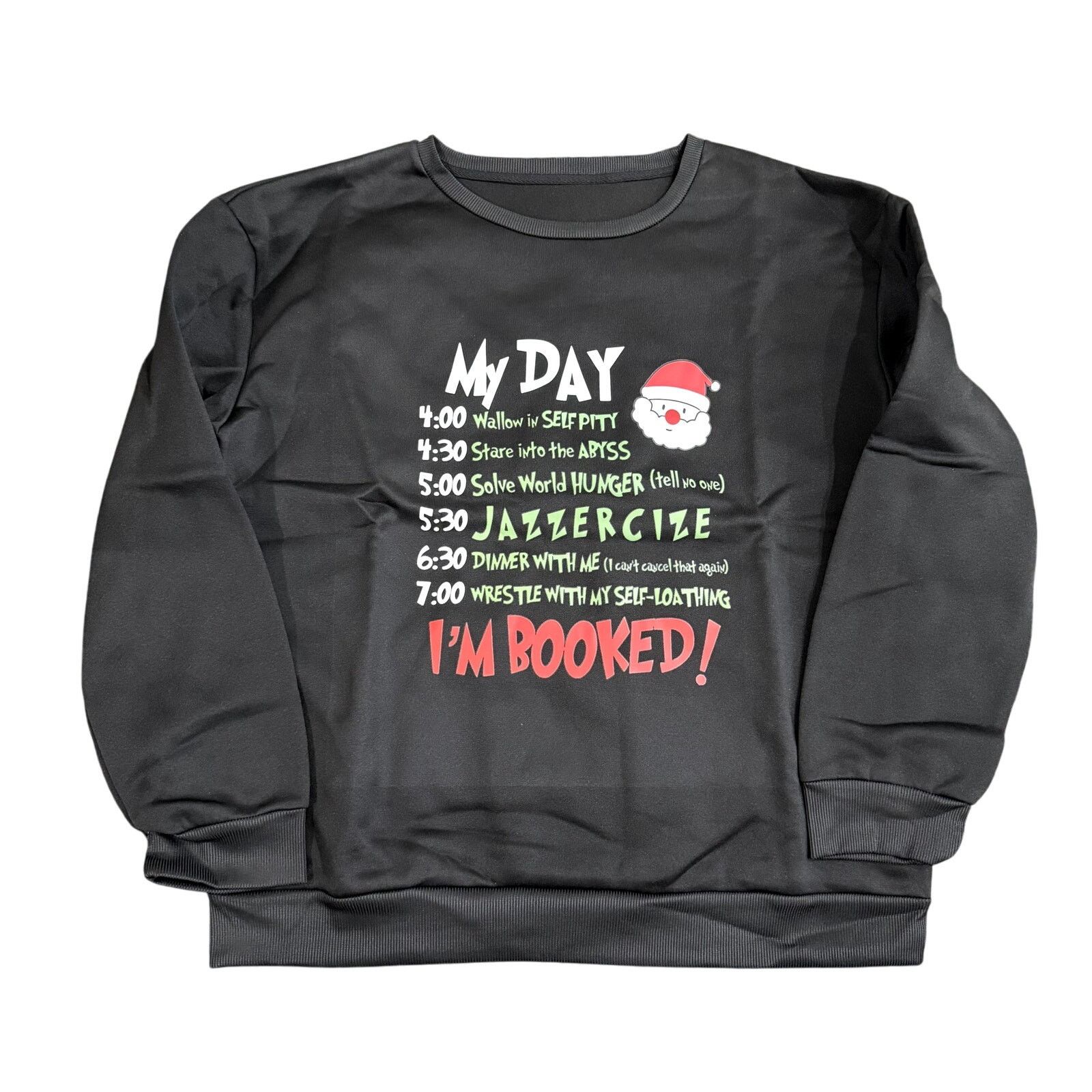 Shein Women's Christmas My Day Graphic Sweatshirt in Black Size XL Size XL / US 12-14 / IT 48-50 - 1 Thumbnail