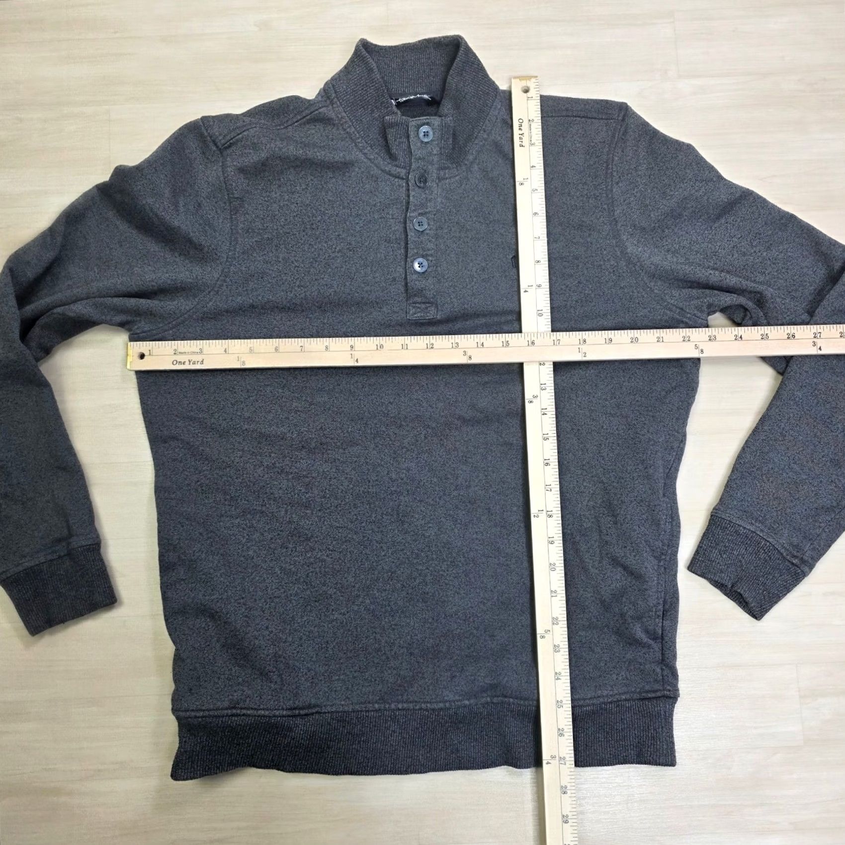 TravisMathew Travis Mathew Men's Gray Quarter Button Pullover Sweatshirt L Large Size US L / EU 52-54 / 3 - 4 Thumbnail