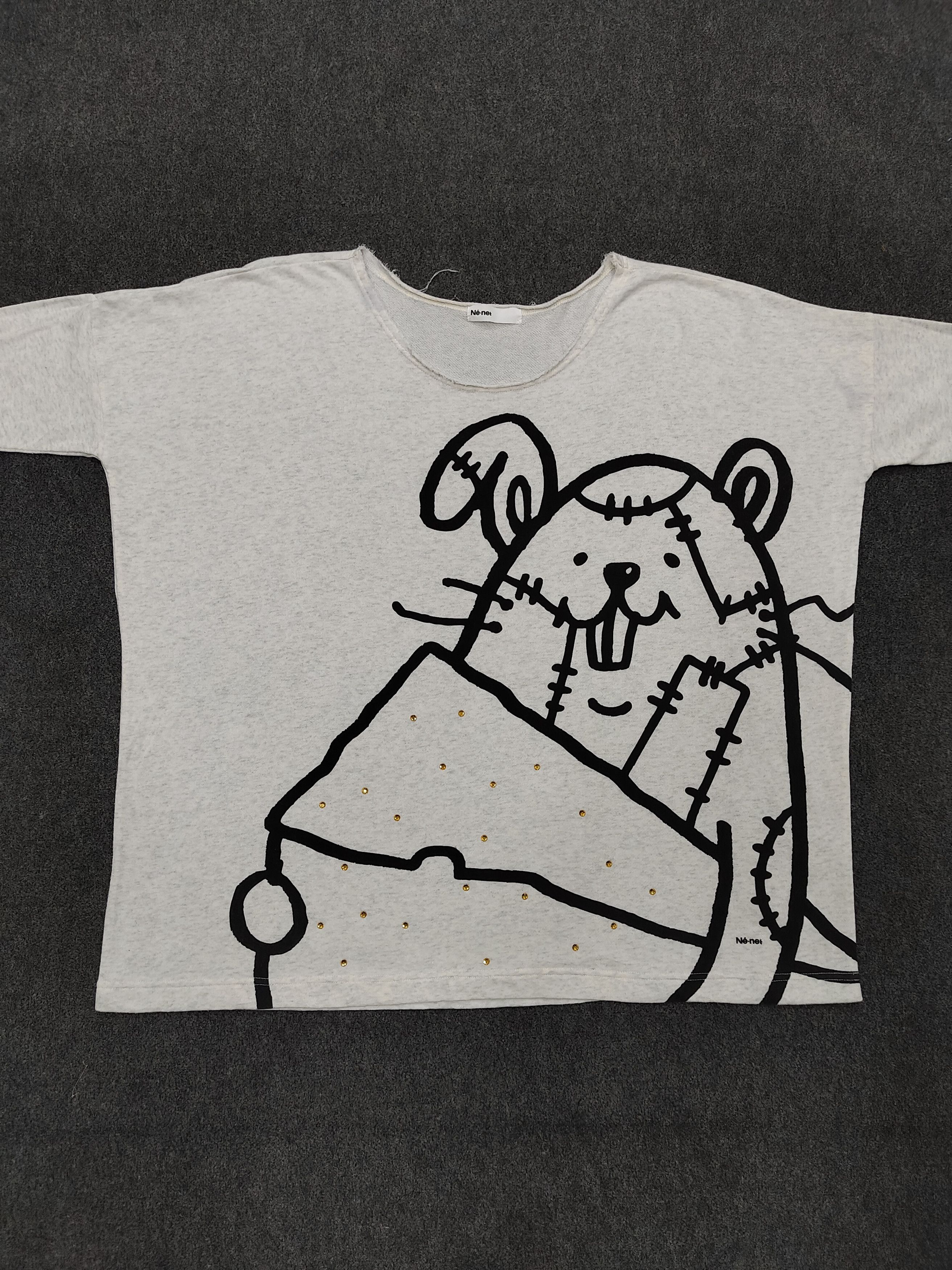 Ne-Net DOPE 🇯🇵 Ne-Net 🇯🇵 Mouse Graphic Bling Sweatshirt Size L / US 10 / IT 46 - 5 Thumbnail