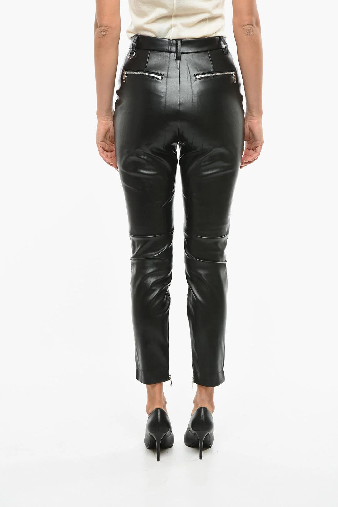 Dolce & Gabbana og1mm0426 Regular-Fit Vegan Leather Pant in Black Size 27" / US 4 / IT 40 - 2 Thumbnail