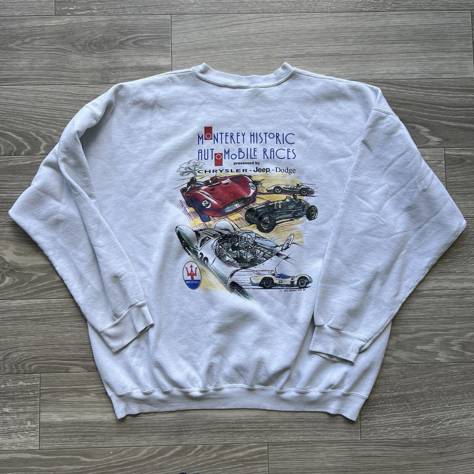 Gildan Vintage Car Racing 2000 Sweatshirt White Pullover Crewneck Size US XXL / EU 58 / 5 - 4 Thumbnail