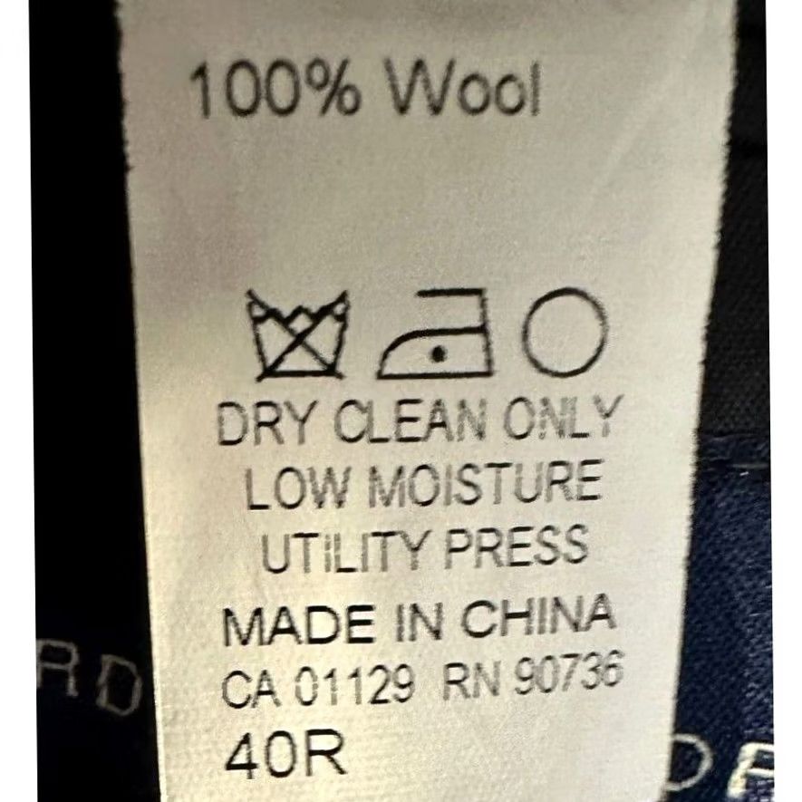 Calvin Klein Calvin Klein Sport Coat Blazer Adult 40R Dark Grey 100% Wool Tuxedo Suit Mens Size 40R - 6 Thumbnail