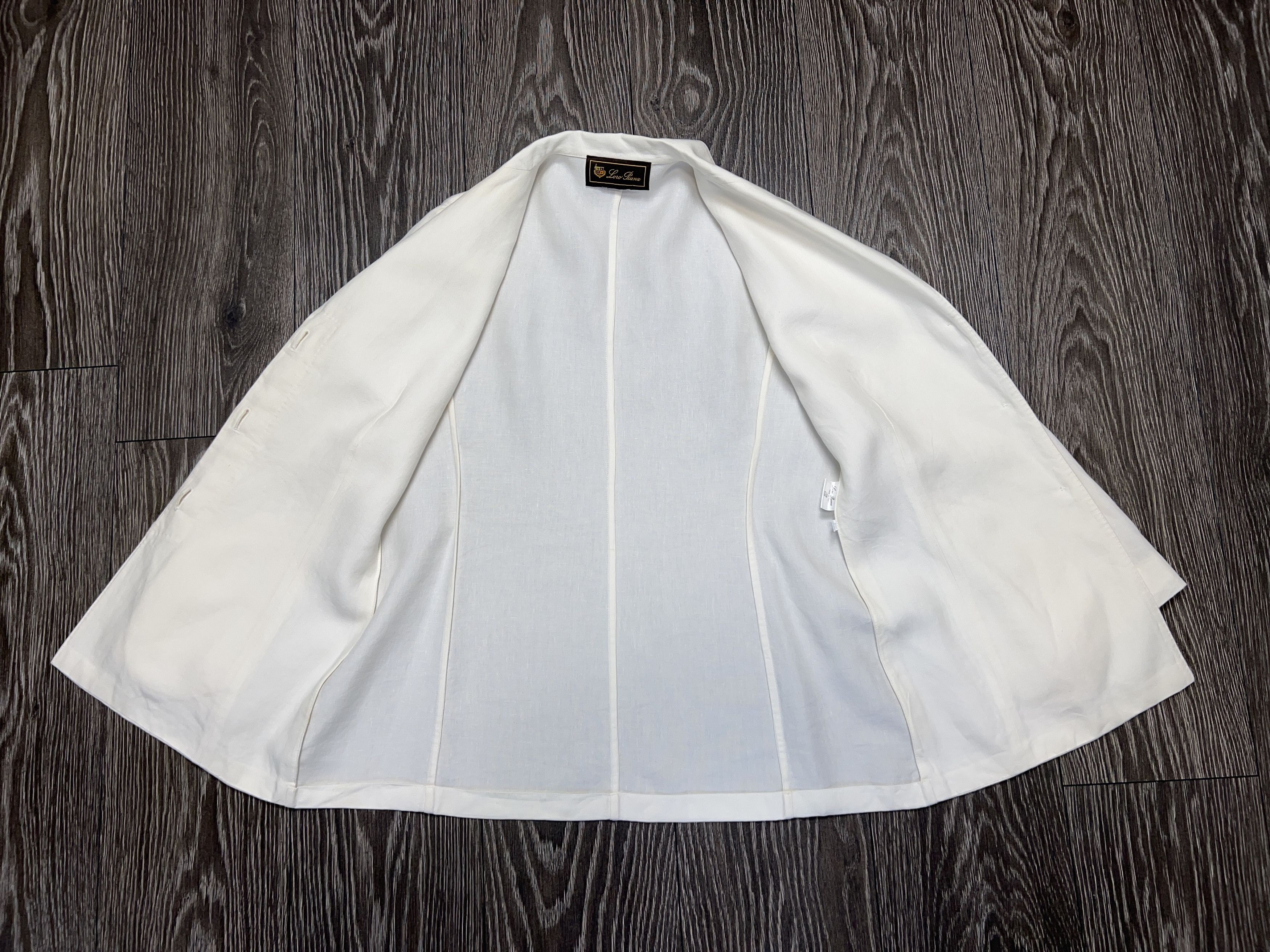 Loro Piana Womens Loro Piana White Linen Blazer Jacket Size 46 Size L / US 10 / IT 46 - 12 Thumbnail