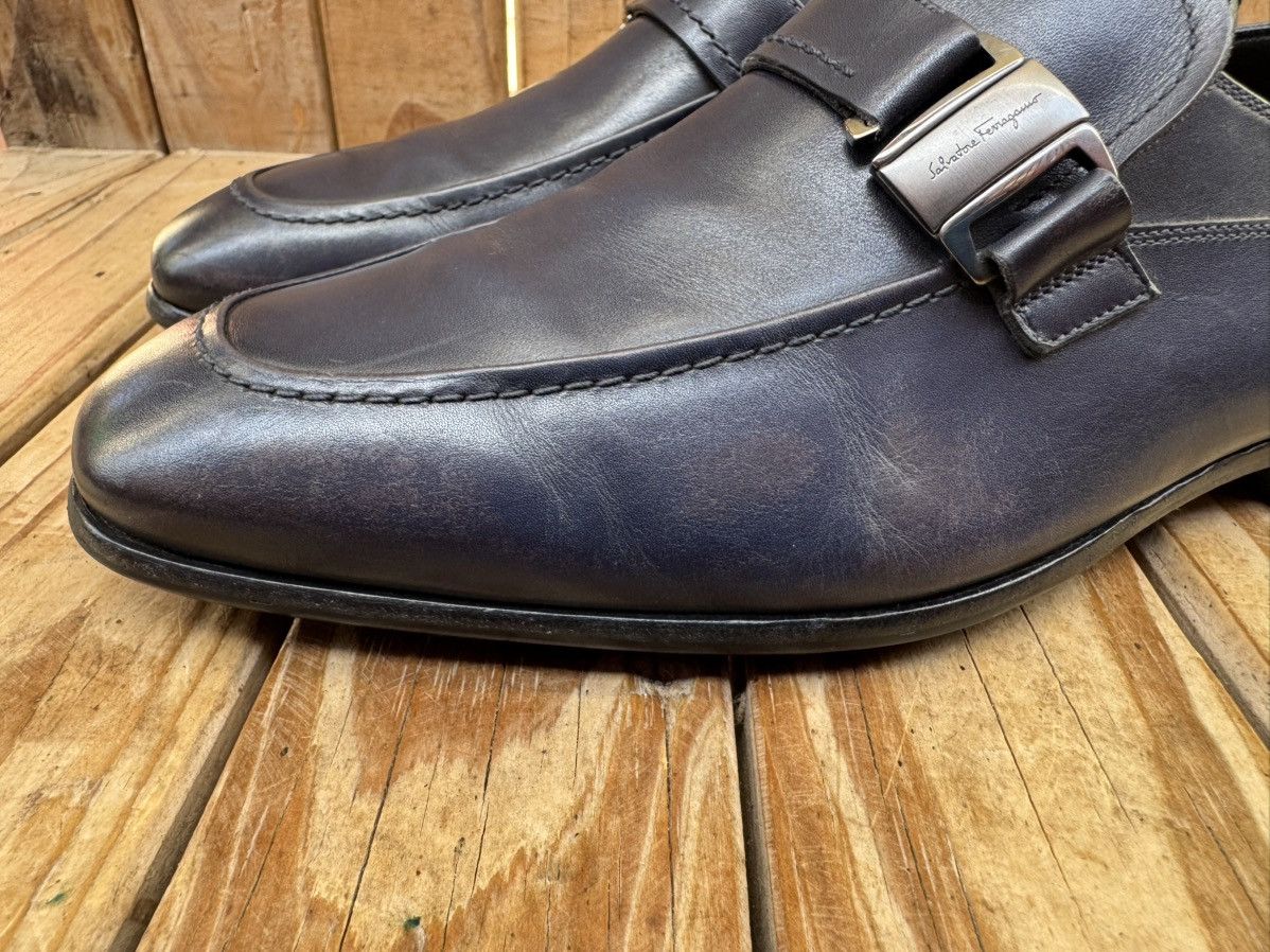 Salvatore Ferragamo Salvatore Ferragamo dark blue Leather shoes Sz USA 7.5 EEE Size US 7.5 / EU 40-41 - 16 Thumbnail