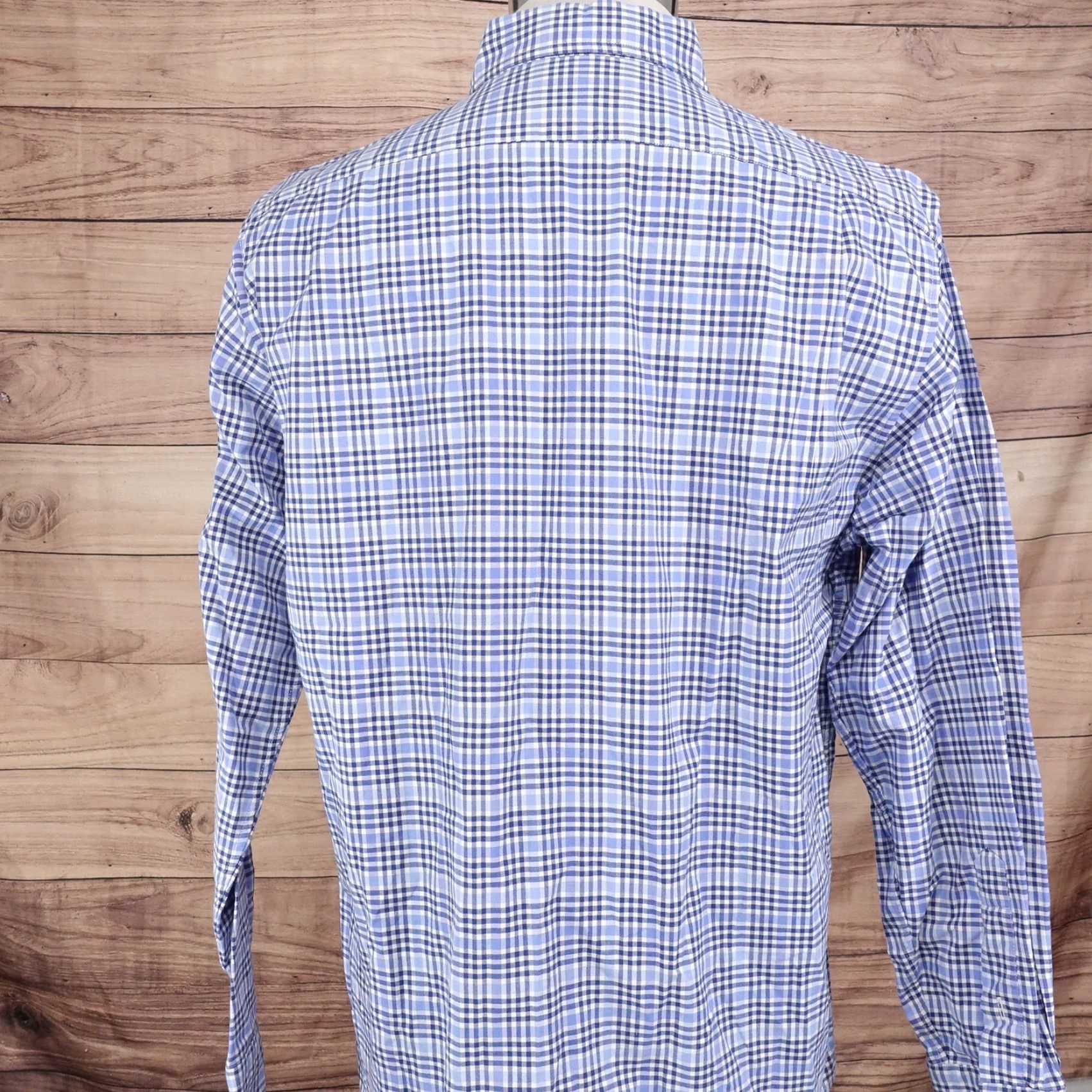 Cremieux Daniel Cremieux Slim Fit Button-Up Shirt Men Large Blue Gingham Check Casual Business Formal Seasonal Size US L / EU 52-54 / 3 - 4 Thumbnail