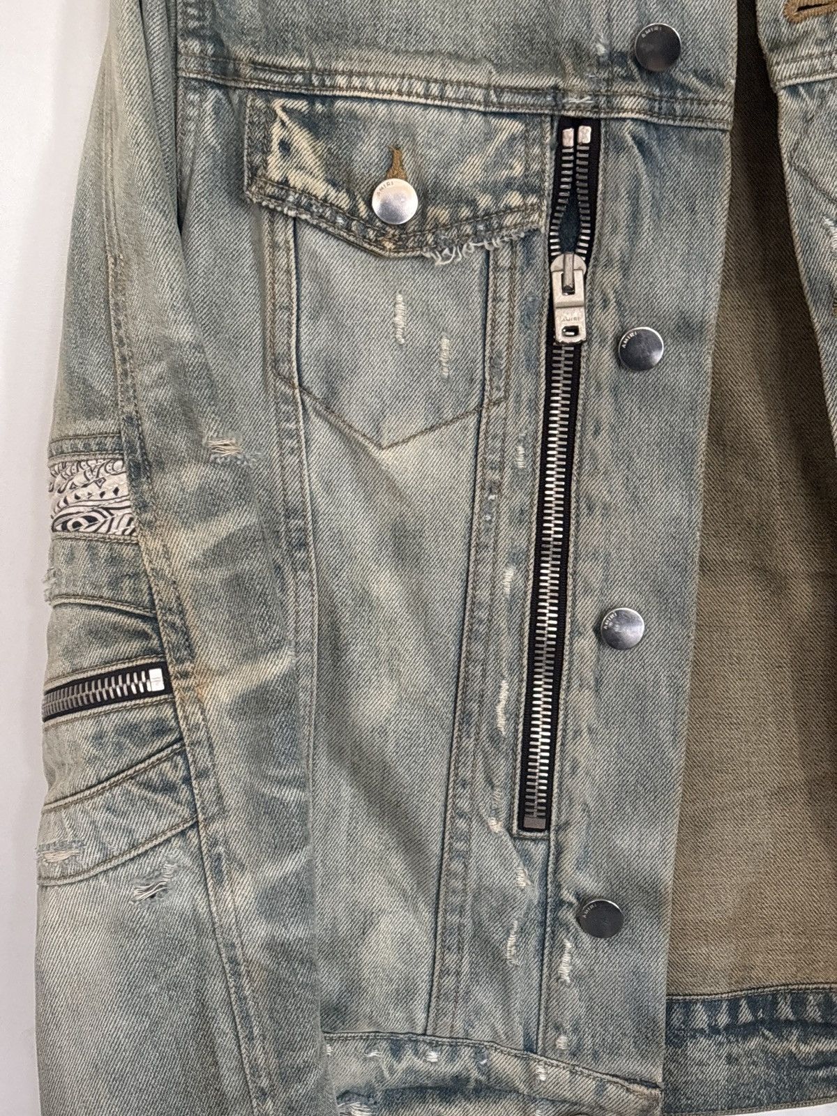 Amiri Amiri Aged Denim Trucker Jacket Size US S / EU 44-46 / 1 - 6 Thumbnail