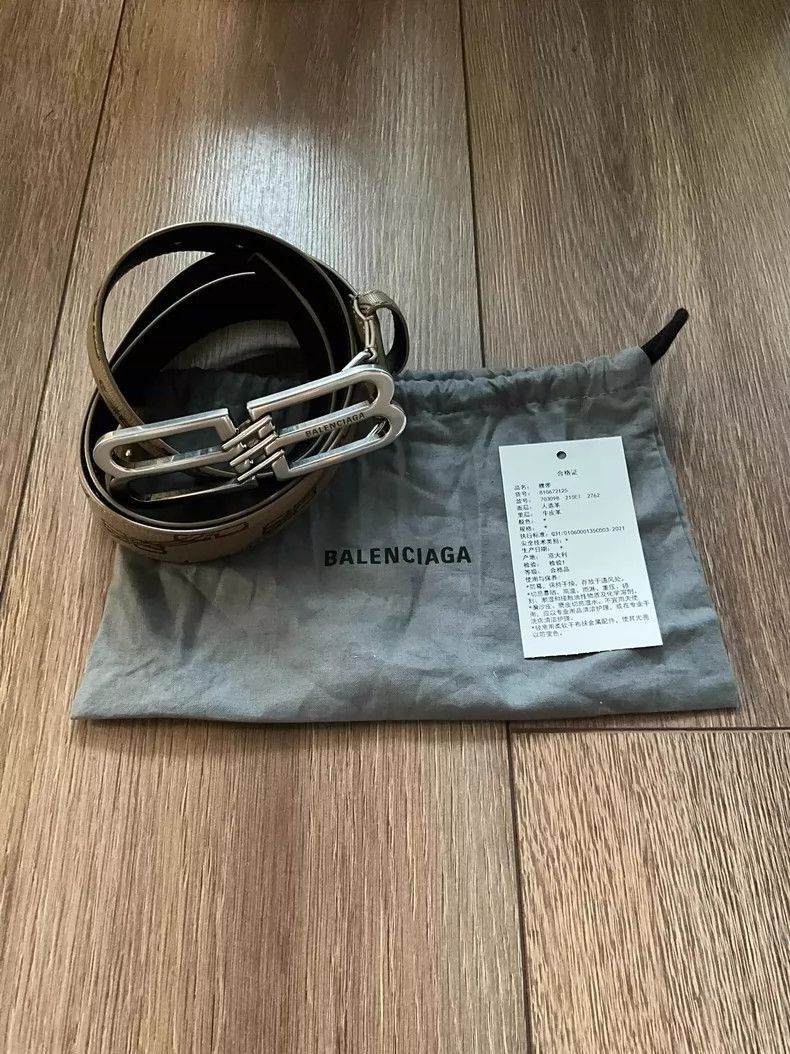 Balenciaga Balenciaga Brown Logo Belt 3.5cm Width Size ONE SIZE - 2 Thumbnail