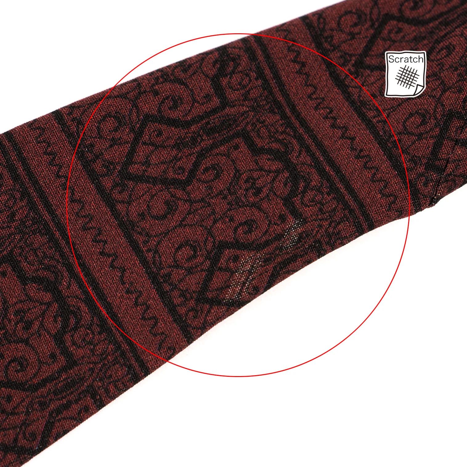 Jean Paul Gaultier Silk Tie with Bill Print in Wine and Black Size ONE SIZE - 3 Thumbnail