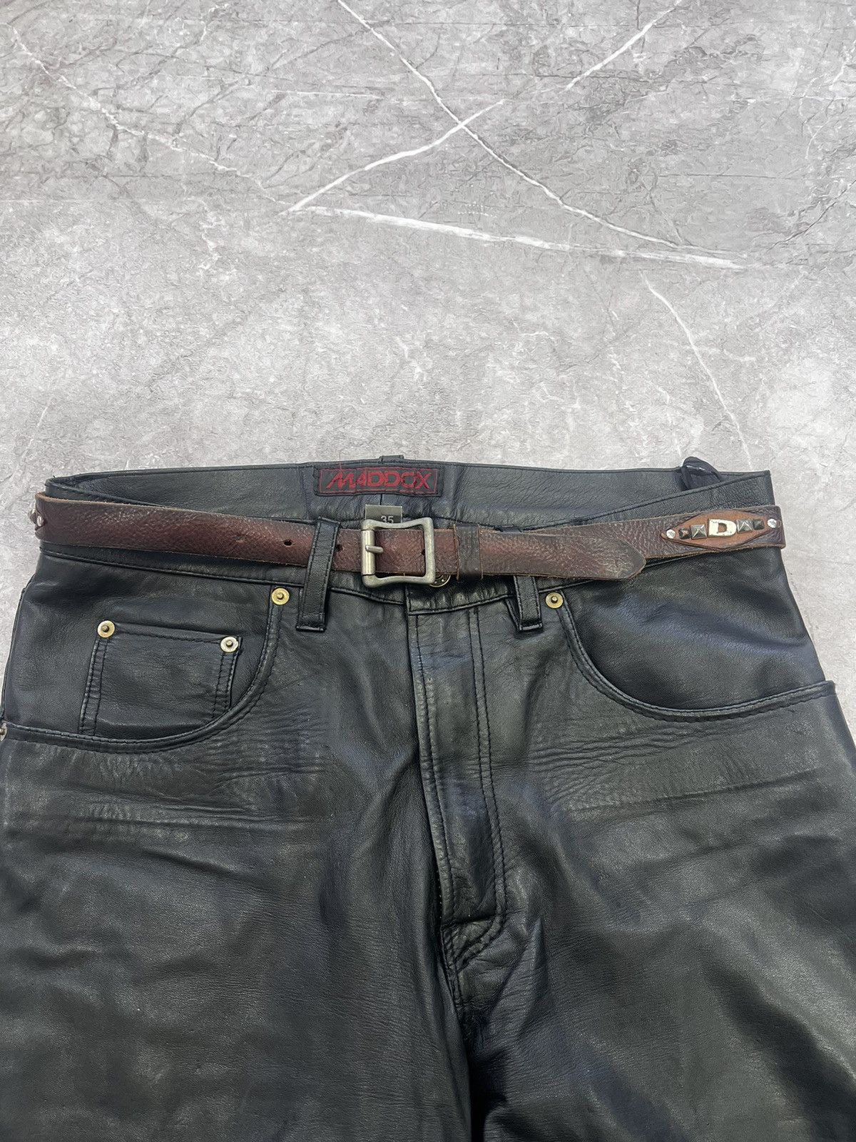 Diesel Vintage LOGO METAL PUBK LEATHER BROWN BELT Size ONE SIZE - 2 Thumbnail