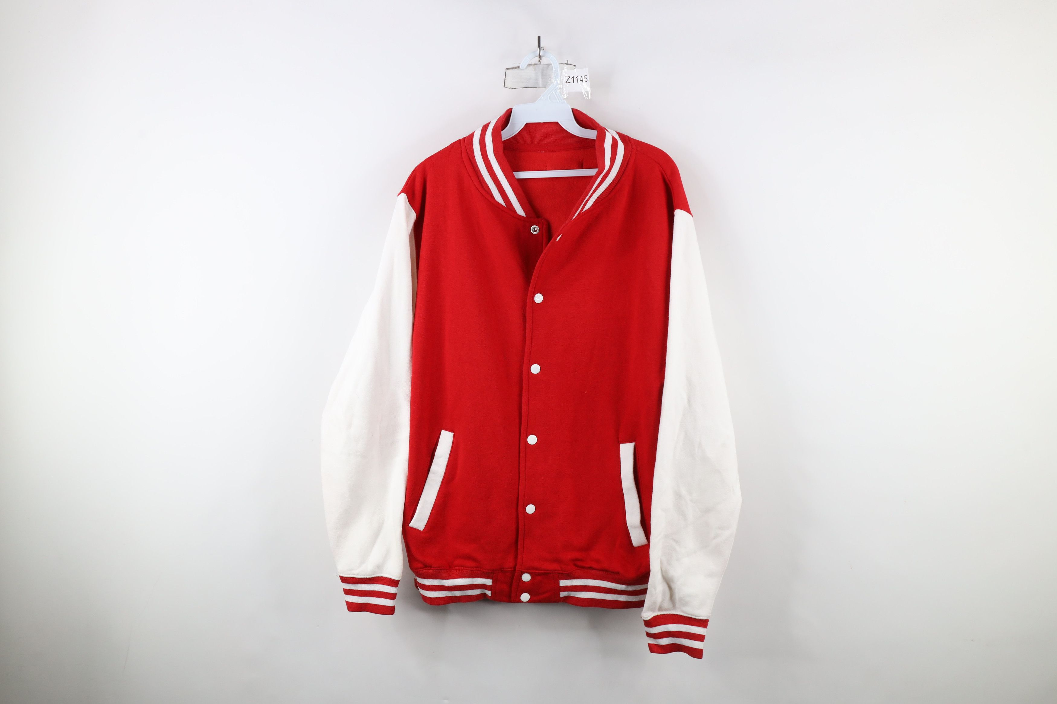 Vintage Vintage 90s Streetwear Button Varsity Jacket Sweatshirt Size US L / EU 52-54 / 3 - 1 Thumbnail