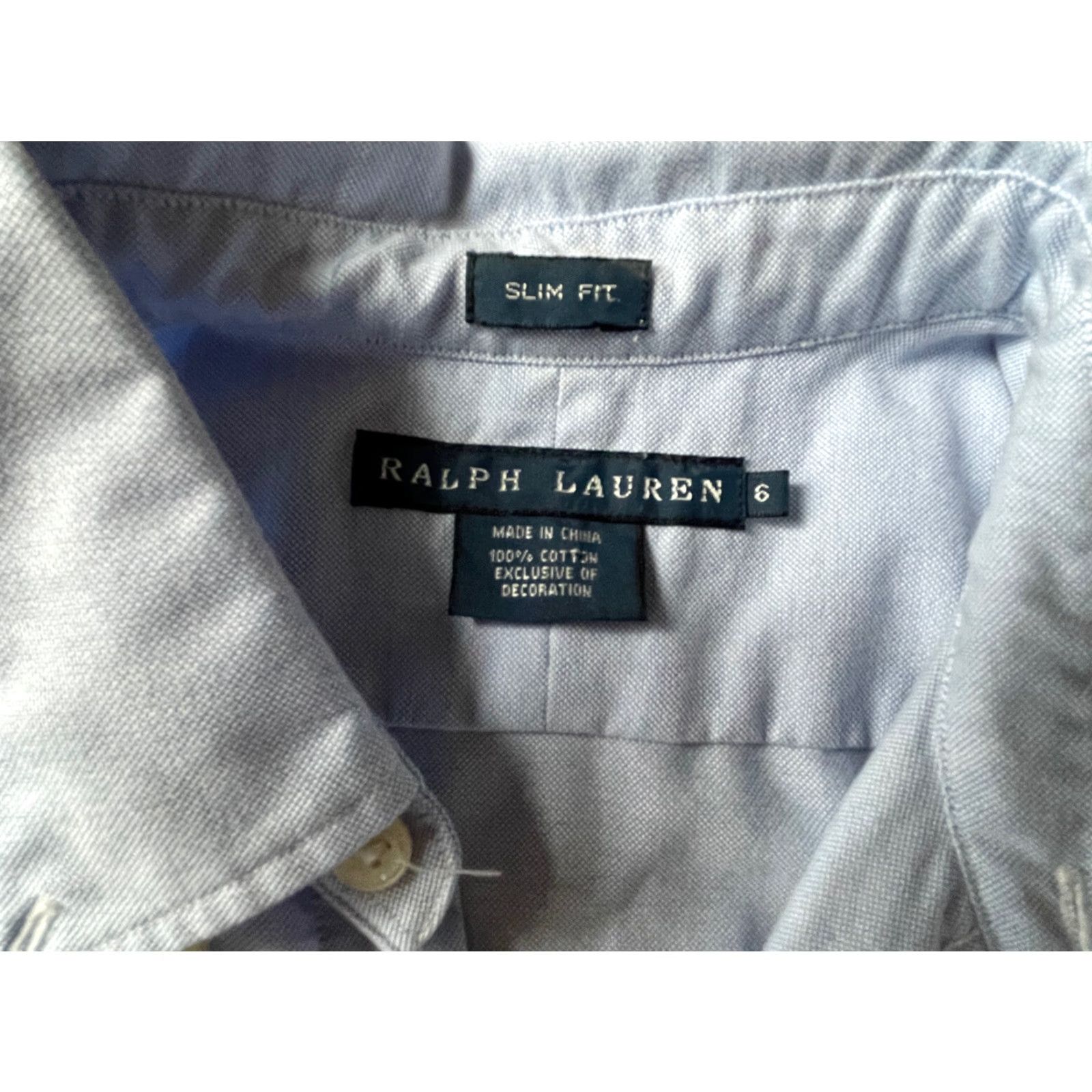 Ralph Lauren Ralph Lauren Slim Fit Shirt Button-Down Casual 100% Cotton Blue Men Regular Size 6 Slimming Button-Up Collar-Down Size US S / EU 44-46 / 1 - 3 Thumbnail