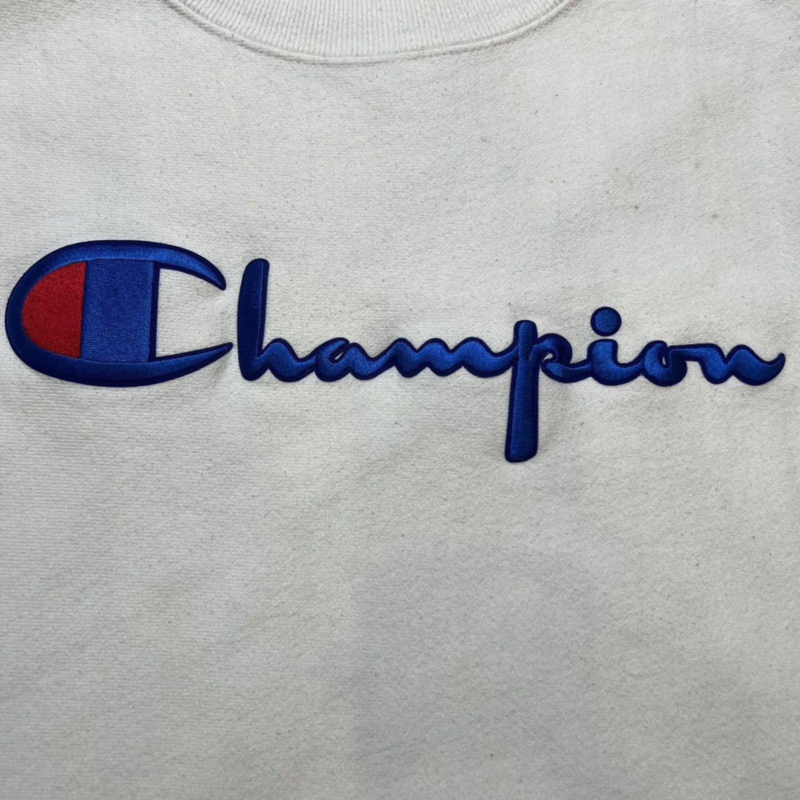Champion × Vintage Champion Sweatshirt Reverse Weave Script Spell Out Pullover Size US L / EU 52-54 / 3 - 2 Thumbnail