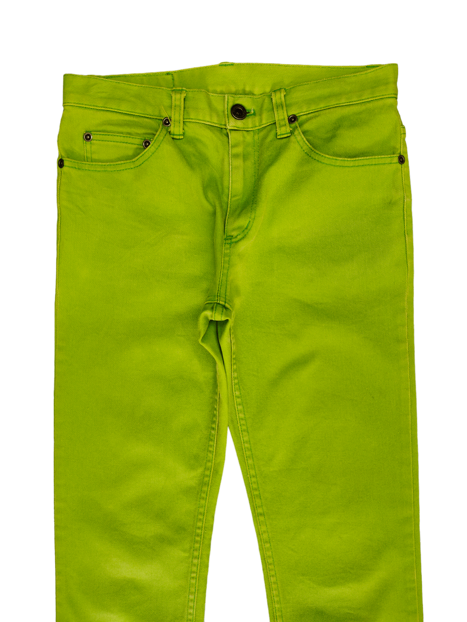 Hysteric Glamour OG 90s Hysteric Glamour Neon Green Skinny Jeans Size US 27 - 1 Thumbnail