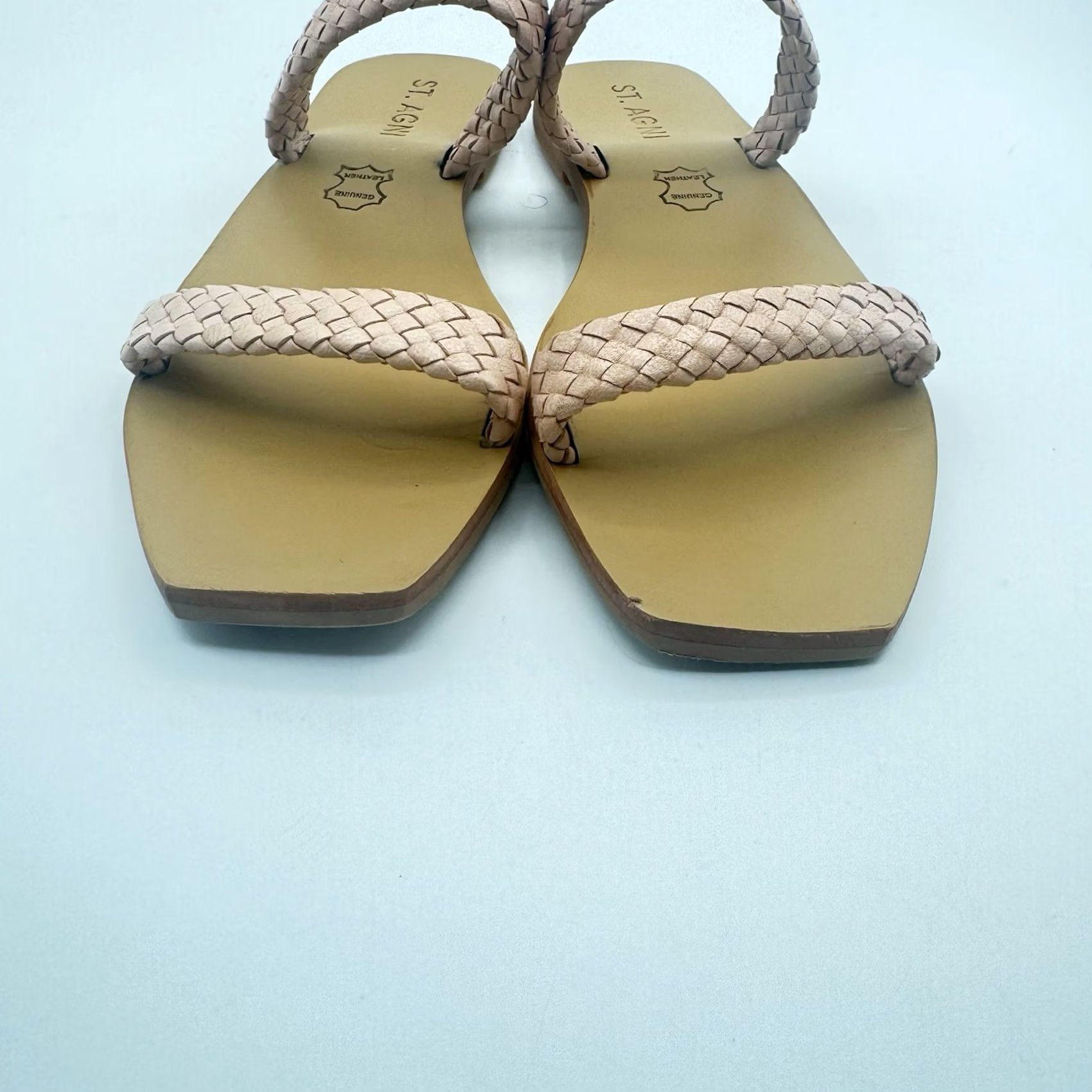 St. Agni St. Agni Julie Braided Leather Sandals Slide Sandal Brown Seashell 37 6.5/7 Women M Size Holiday Summer Spring Size US 6.5 / IT 36.5 - 4 Thumbnail