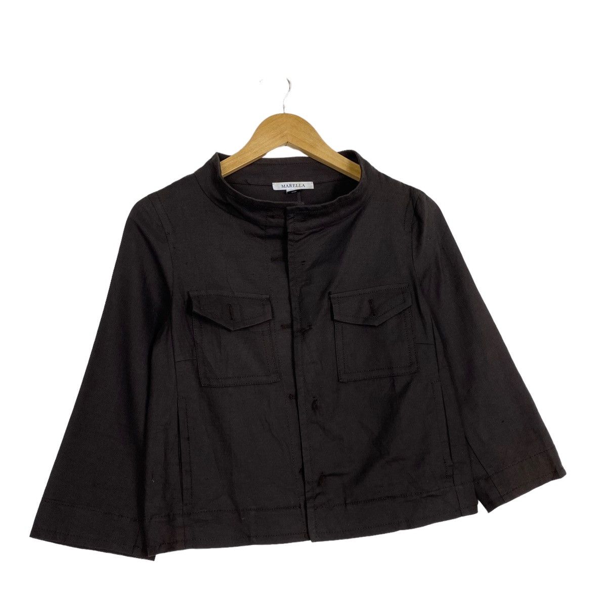 Marella Marella Cropped Jacket Inspired Comme Des Garson Tricot Size M / US 6-8 / IT 42-44 - 3 Thumbnail