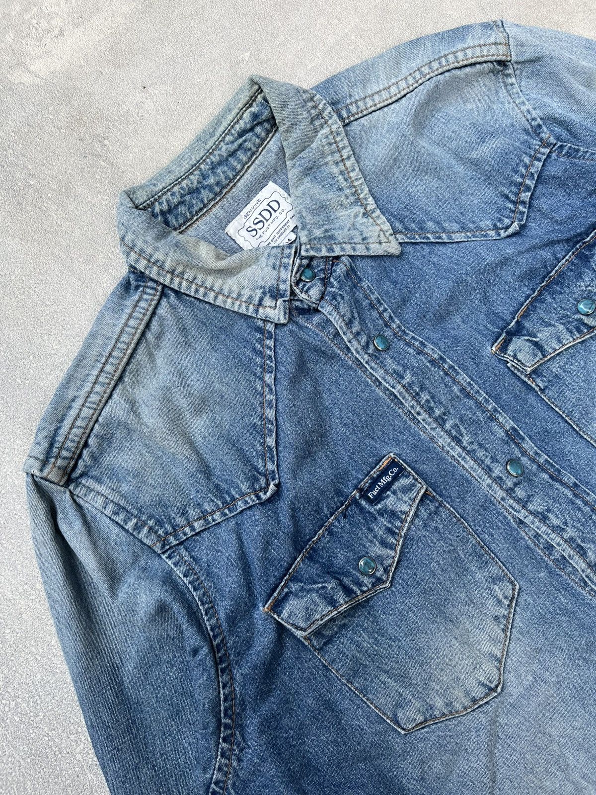 FUCT FUCT SSDD WASHED DESERT ANGEL DENIM SHIRT Size US M / EU 48-50 / 2 - 3 Thumbnail