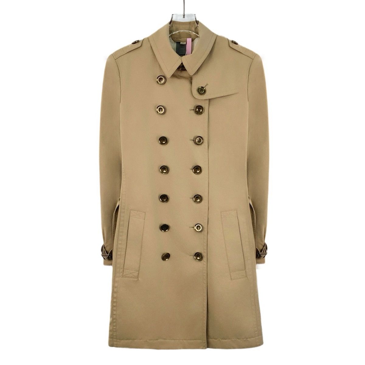 Burberry Burberry Brown Cotton Lapel Double Breasted Trench Coat Size S / US 4 / IT 40 - 1 Thumbnail