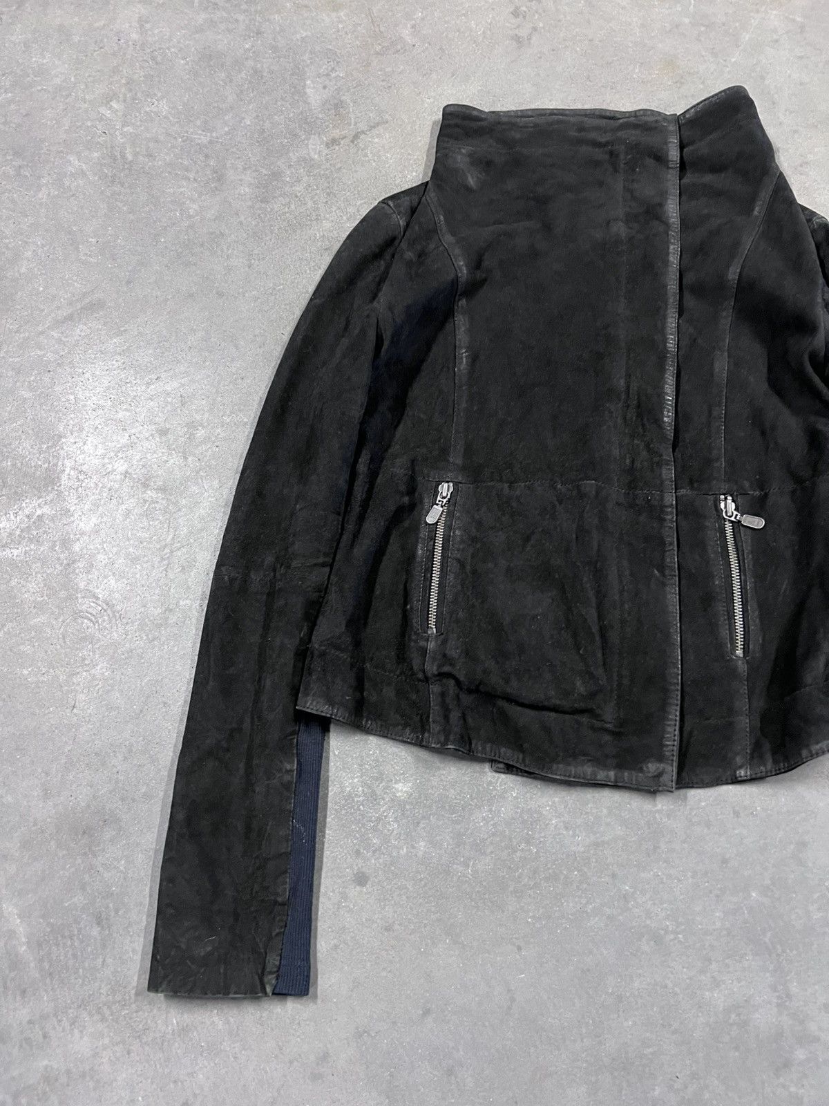 Muubaa Avant Garde Asymmetrical Real Leather Rick Style Jacket Size L / US 10 / IT 46 - 2 Thumbnail