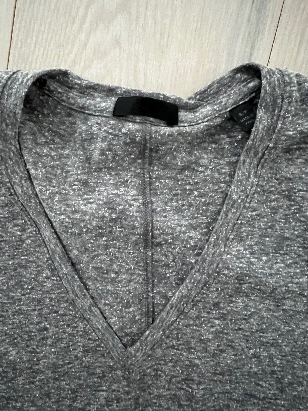 ATM ATM Anthony Thomas Melillo V-Neck Tee Heather Grey ( S ) Size S / US 4 / IT 40 - 2 Thumbnail