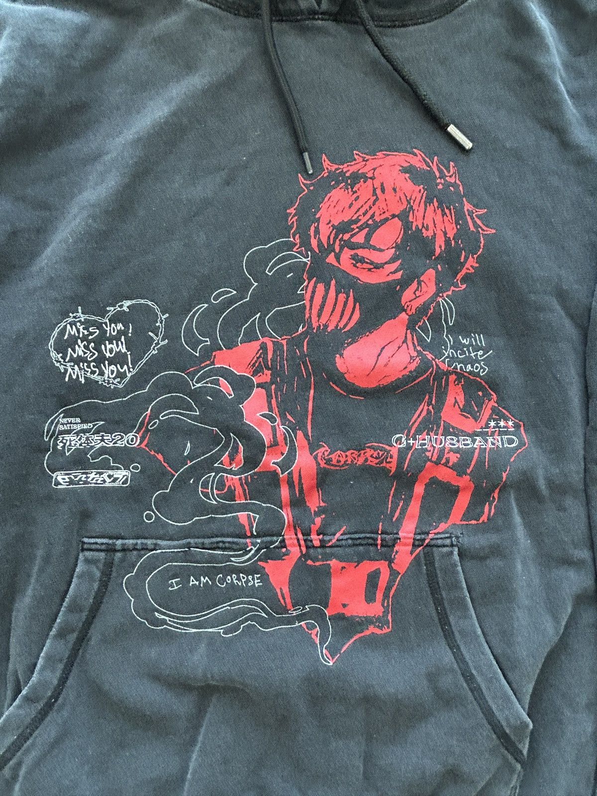 Vintage Faded Thrashed Corpse Husband Hoodie Size US XXL / EU 58 / 5 - 2 Thumbnail