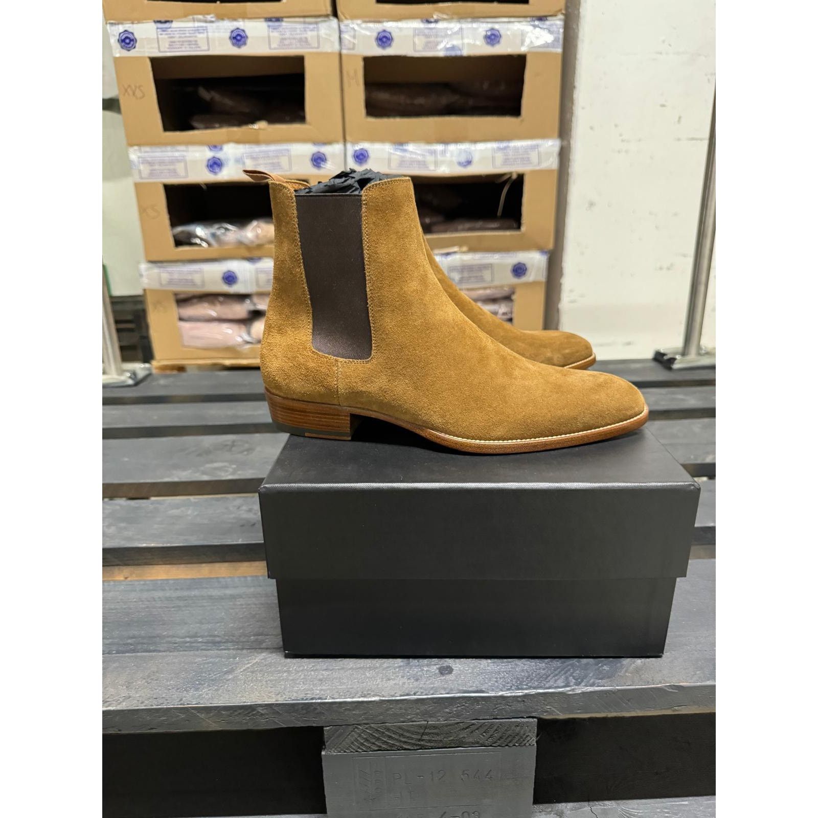 Saint Laurent Paris o1alsimx924 375680 Suede Chelsea Boots in Brown Size US 7 / EU 40 - 10 Thumbnail