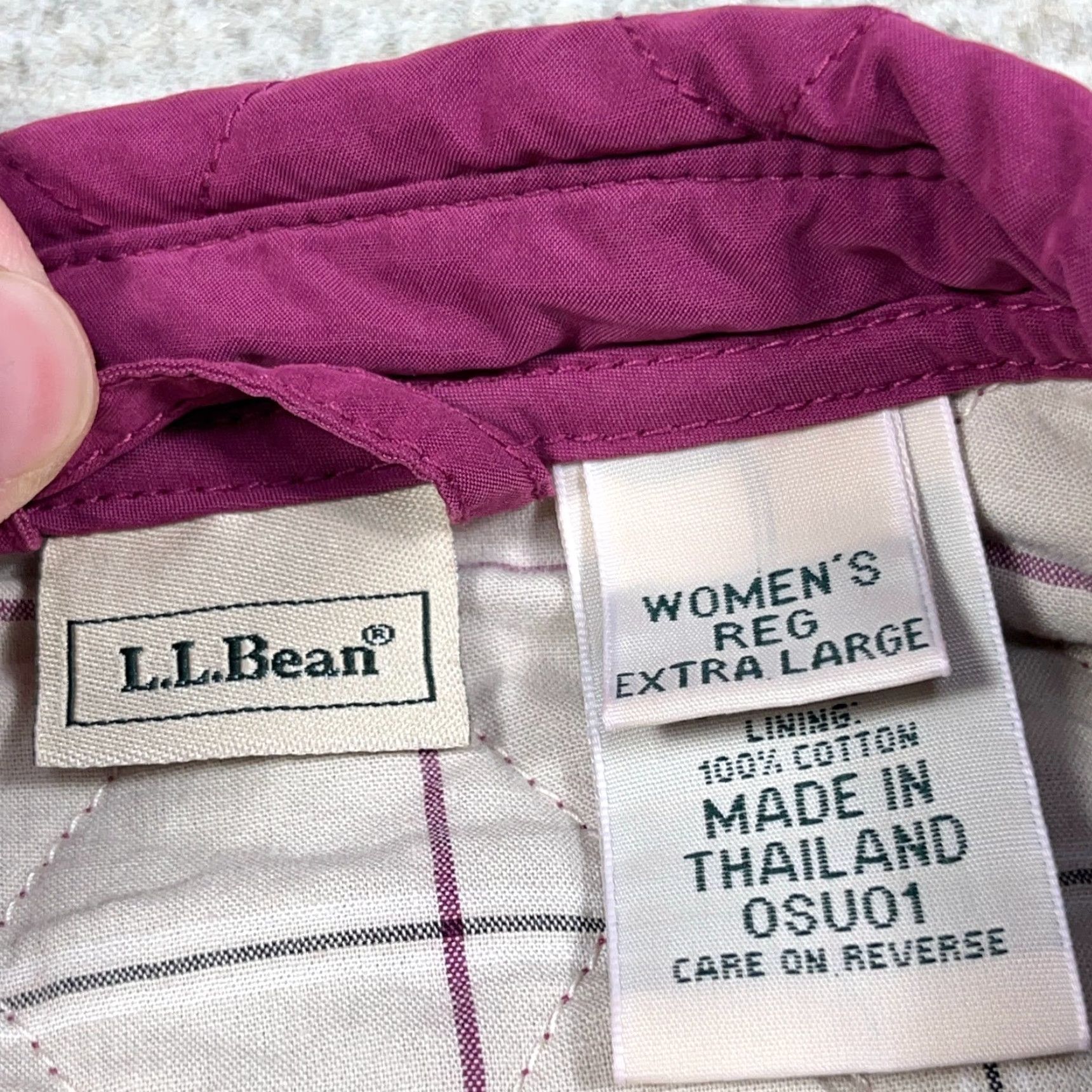 Vintage VINTAGE L.L. Bean Jacket Women XL Pink Quilted Lined Button Up 90s Chore Outwear Size XL / US 12-14 / IT 48-50 - 5 Thumbnail