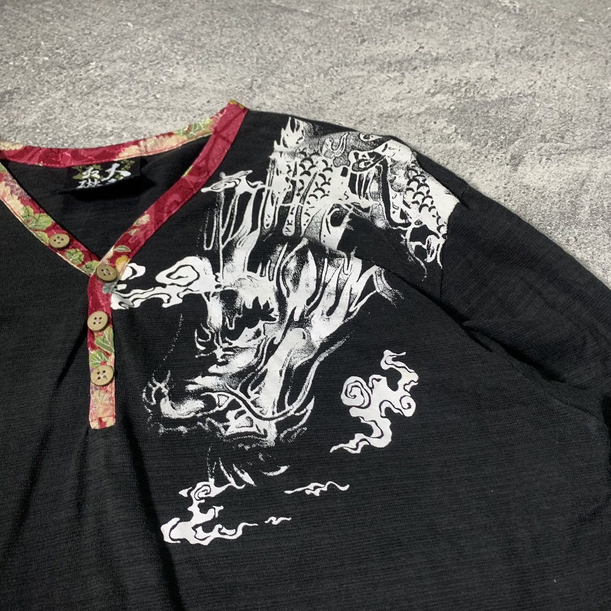 Japanese Brand 🐉JAPANESE TRADITIONAL DRAGON LONG SLEEVE SUKAJAN STYLE🐉 Size US L / EU 52-54 / 3 - 10 Thumbnail