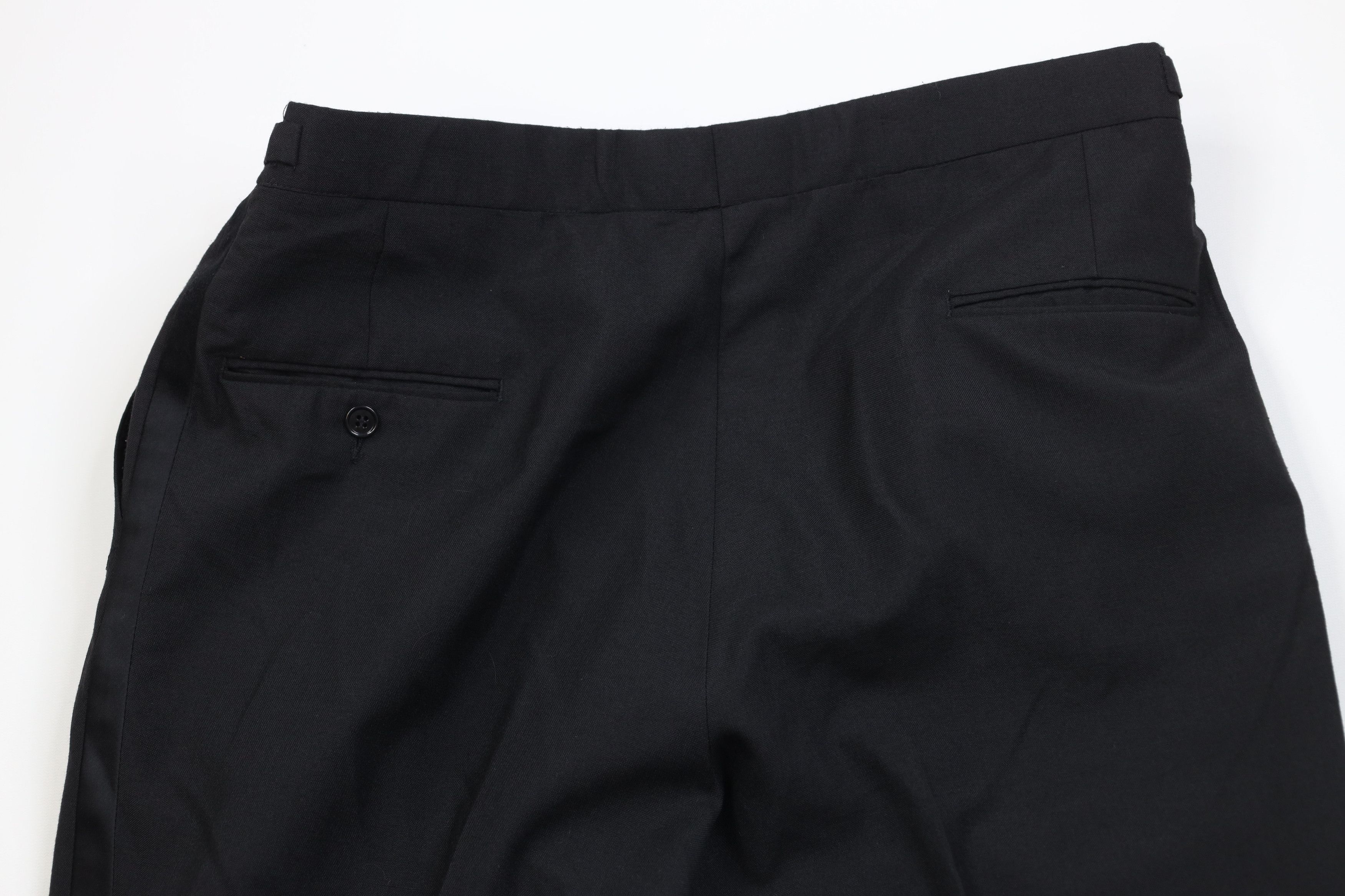 Vintage Vintage 90s Streetwear Tuxedo Dress Pants Trousers Black USA Size US 36 / EU 52 - 9 Thumbnail