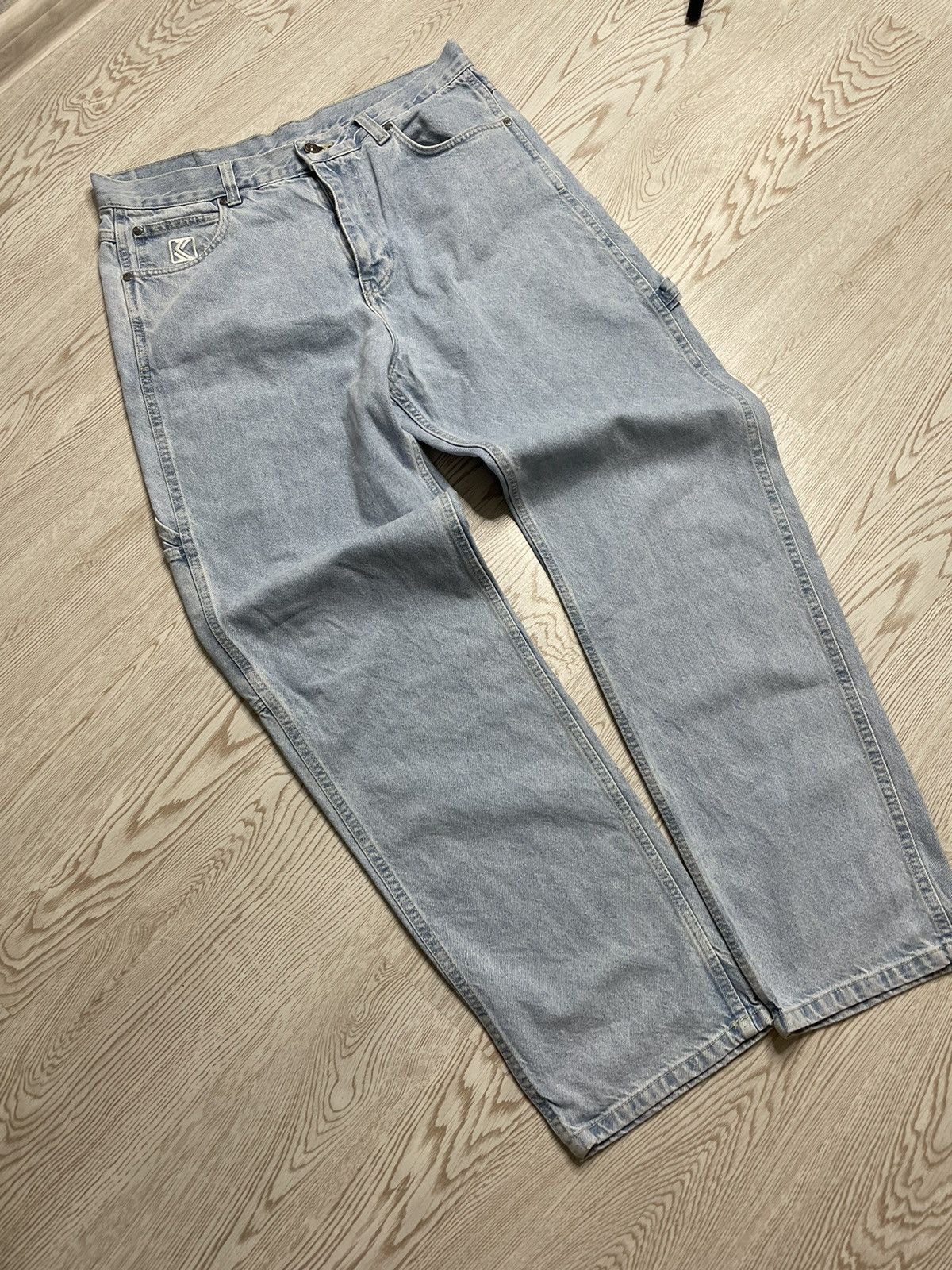 Japanese Brand × Karl Kani Karl Kani Hip Hop denim jeans joggers embroidered logo Size US 34 / EU 50 - 4 Thumbnail