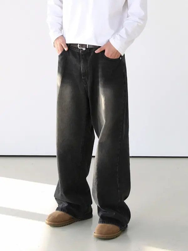 Jean Natsumi x Miura Black Baggy Washed Denim Jeans Size US 28 / EU 44 - 5 Thumbnail