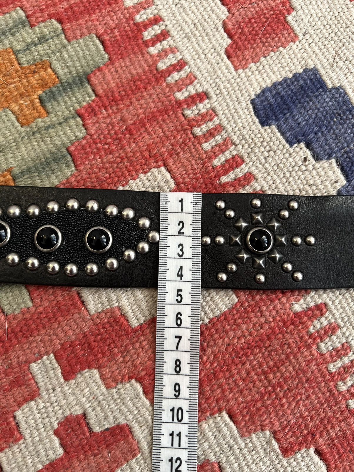 Iron Heart Vintage Hollywood Trading Company Stud Stingray Leather Belt Size ONE SIZE - 19 Thumbnail