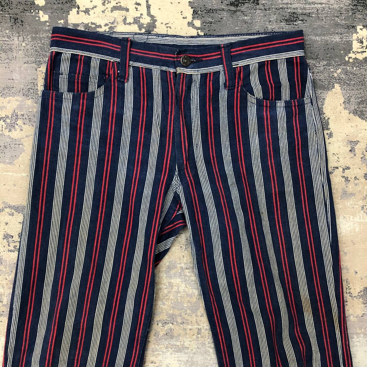 Other P439 VTG JONSN USA FLARED STRIPED JEANS Size US 30 / EU 46 - 3 Thumbnail