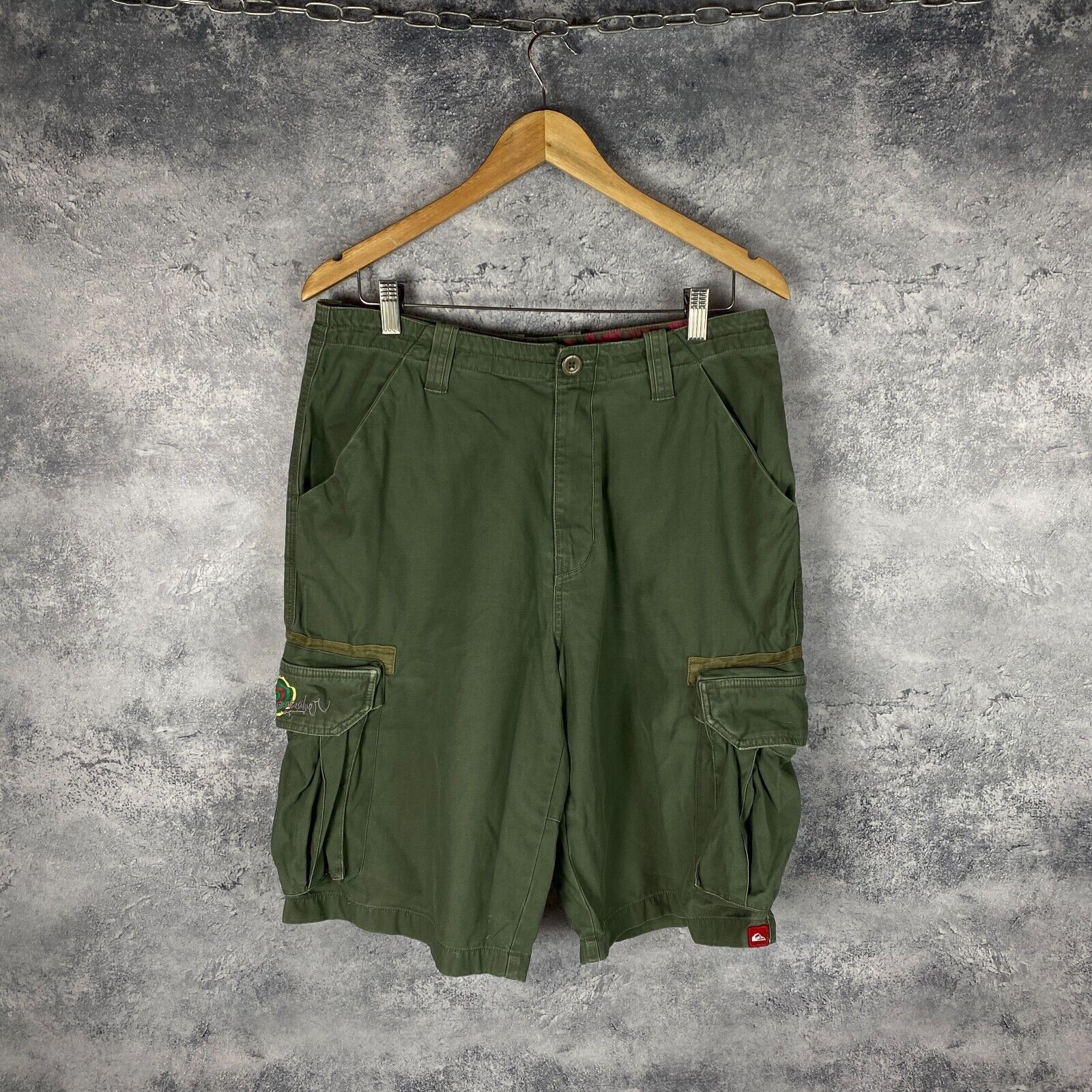 Quiksilver Quiksilver Cargo Shorts Men's Size 32 Green ` Size US 32 / EU 48 - 1 Thumbnail