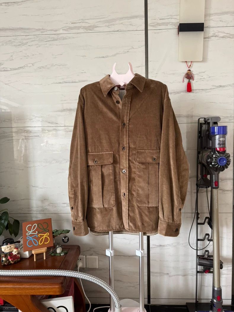 LOEWE Cotton jersey shirt jacket coat light caramel
