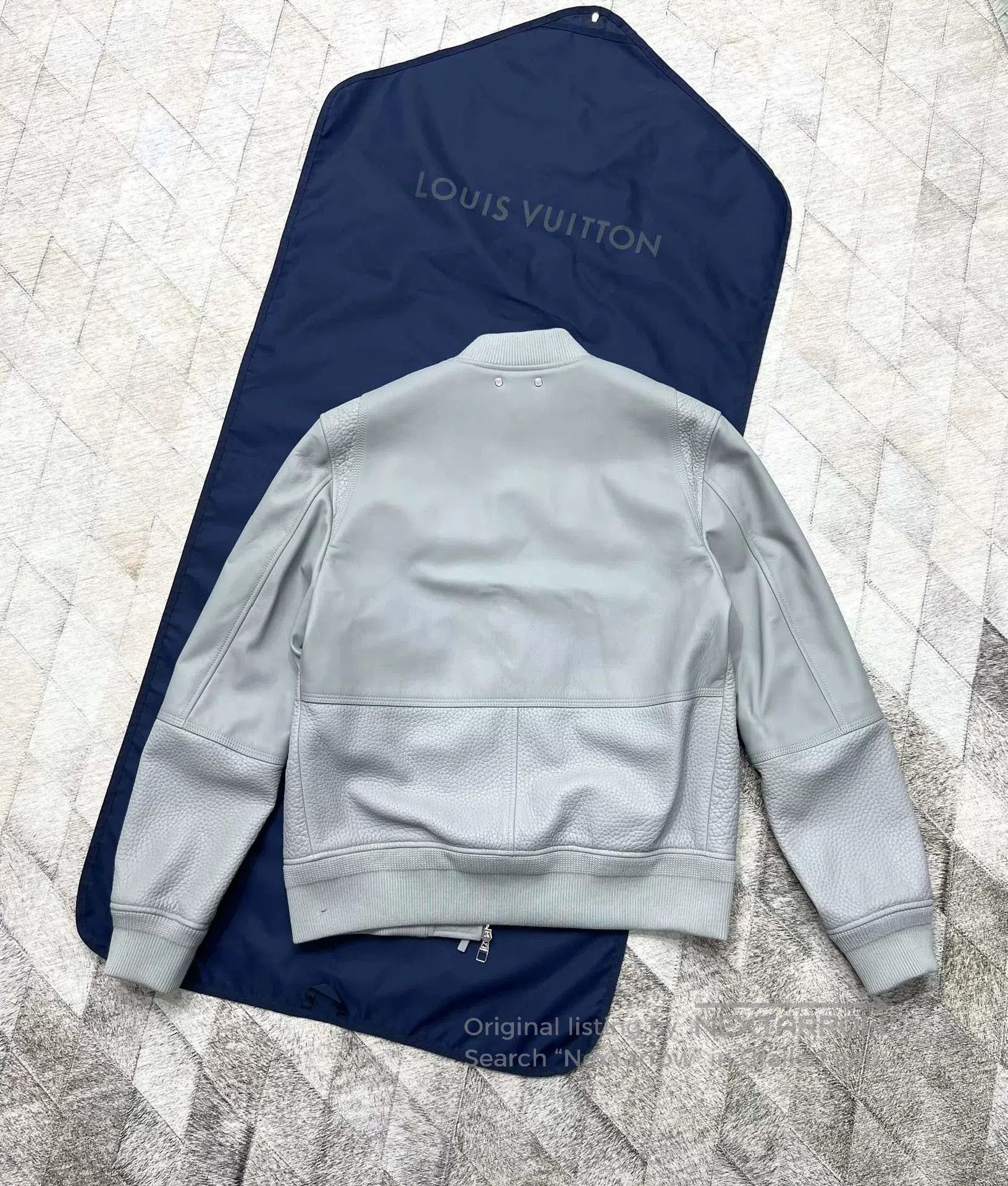 Louis Vuitton LV Elephant Gray Leather Jacket. Size US L / EU 52-54 / 3 - 7 Thumbnail