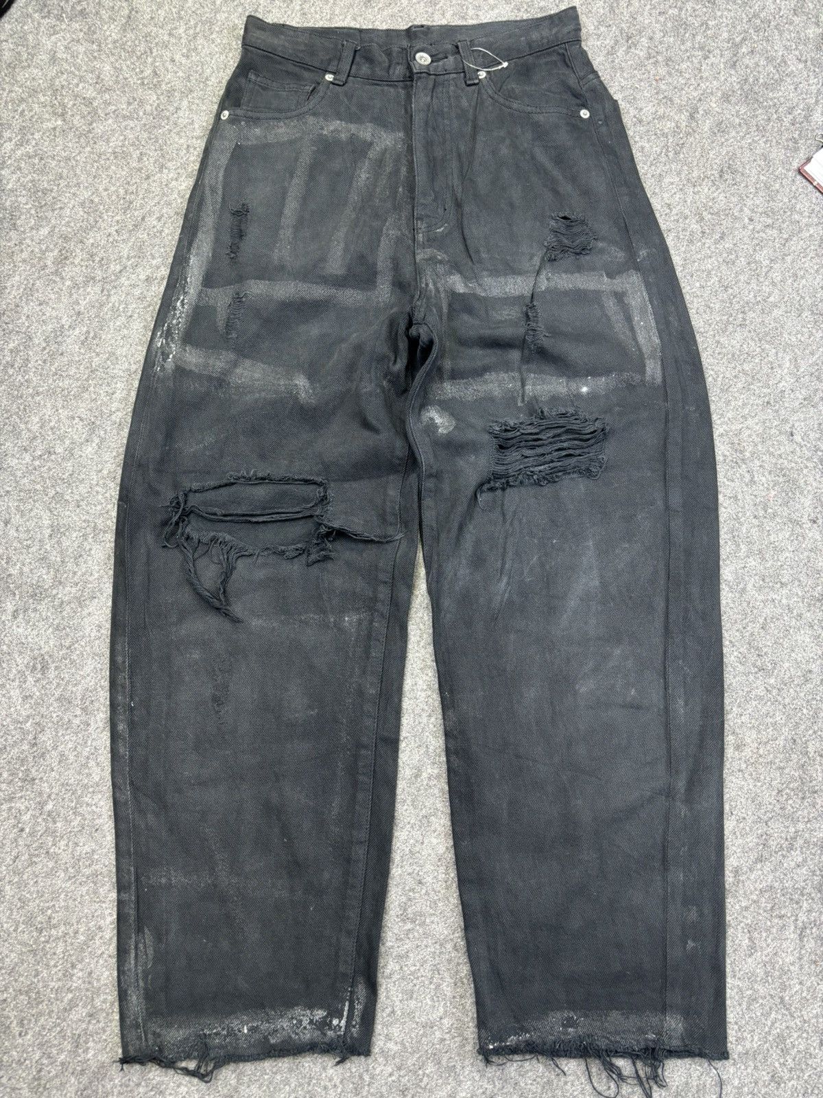 Japanese Brand Archival💥Jeanasis Distressed Balloon Released Hem Denim F925 Size US 27 - 15 Thumbnail