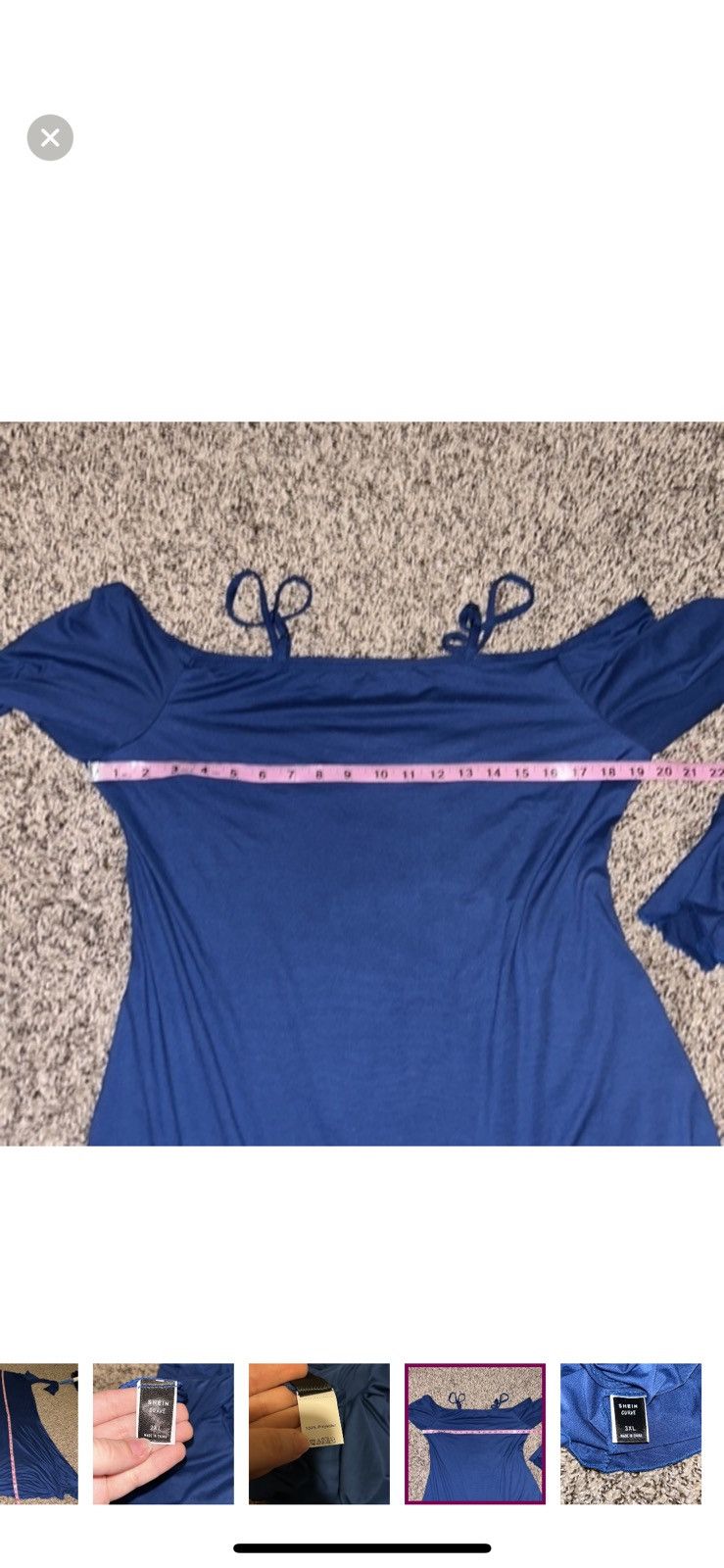 Shein Shein 3XL Blue cold shoulder dress Size 3XL / US 20-22 - 7 Thumbnail