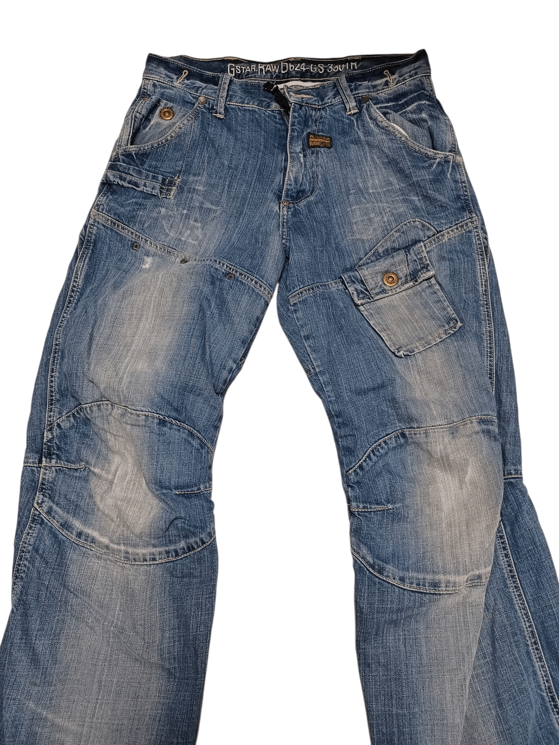 G-Star G STAR RAW MULTIPOCET CARGO DOUBLE KNEE JAPANESE JEANS DENIM Size US 32 / EU 48 - 2 Thumbnail