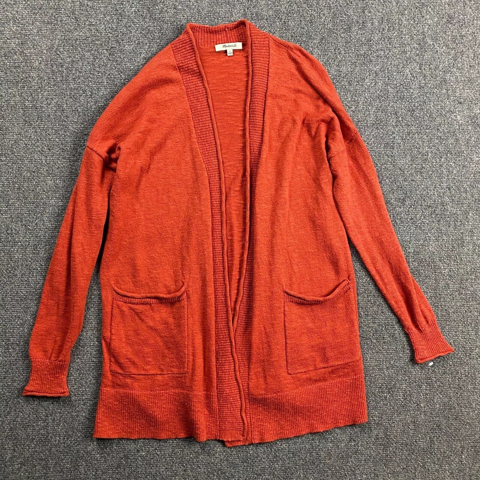 Madewell Madewell Cardigan Women's Small Orange Knit Casual S Size S / US 4 / IT 40 - 1 Thumbnail